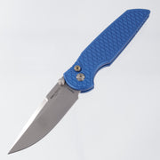 Pro-Tech TR-3 Integrity - Blue Aluminum w/ Relic Milling & Mosaic Button - Magnacut Stonewash - BST26.INT.1
