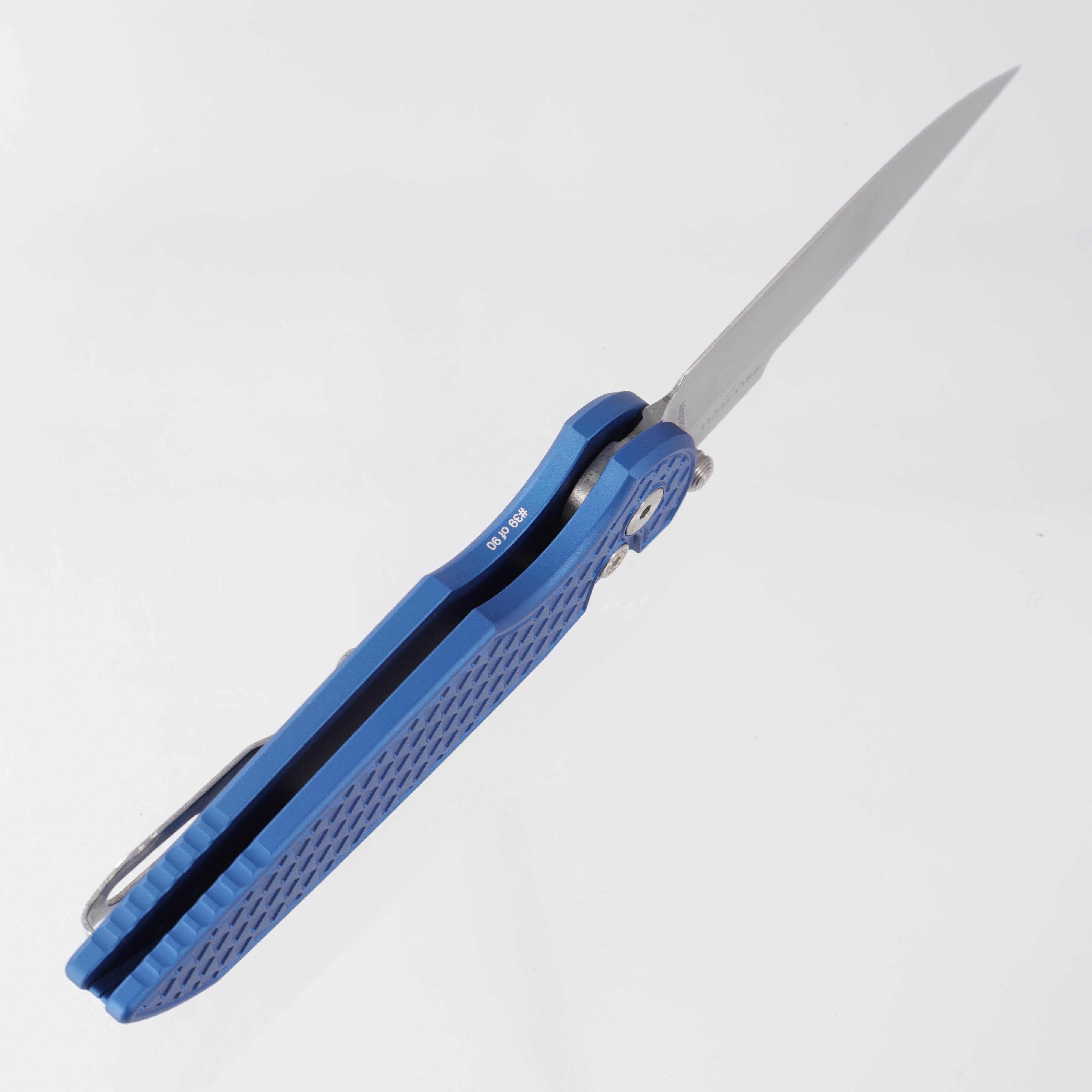 Pro-Tech TR-3 Integrity - Blue Aluminum w/ Relic Milling & Mosaic Button - Magnacut Stonewash - BST26.INT.1