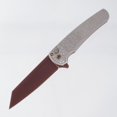 Pro-Tech Malibu Custom - Copper Rose PVD Magnacut & Matching Hardware - Nexus Pattern Two-Tone Steel Handle w/ Black Lip Pearl Button - 2026 Malibu Custom 003