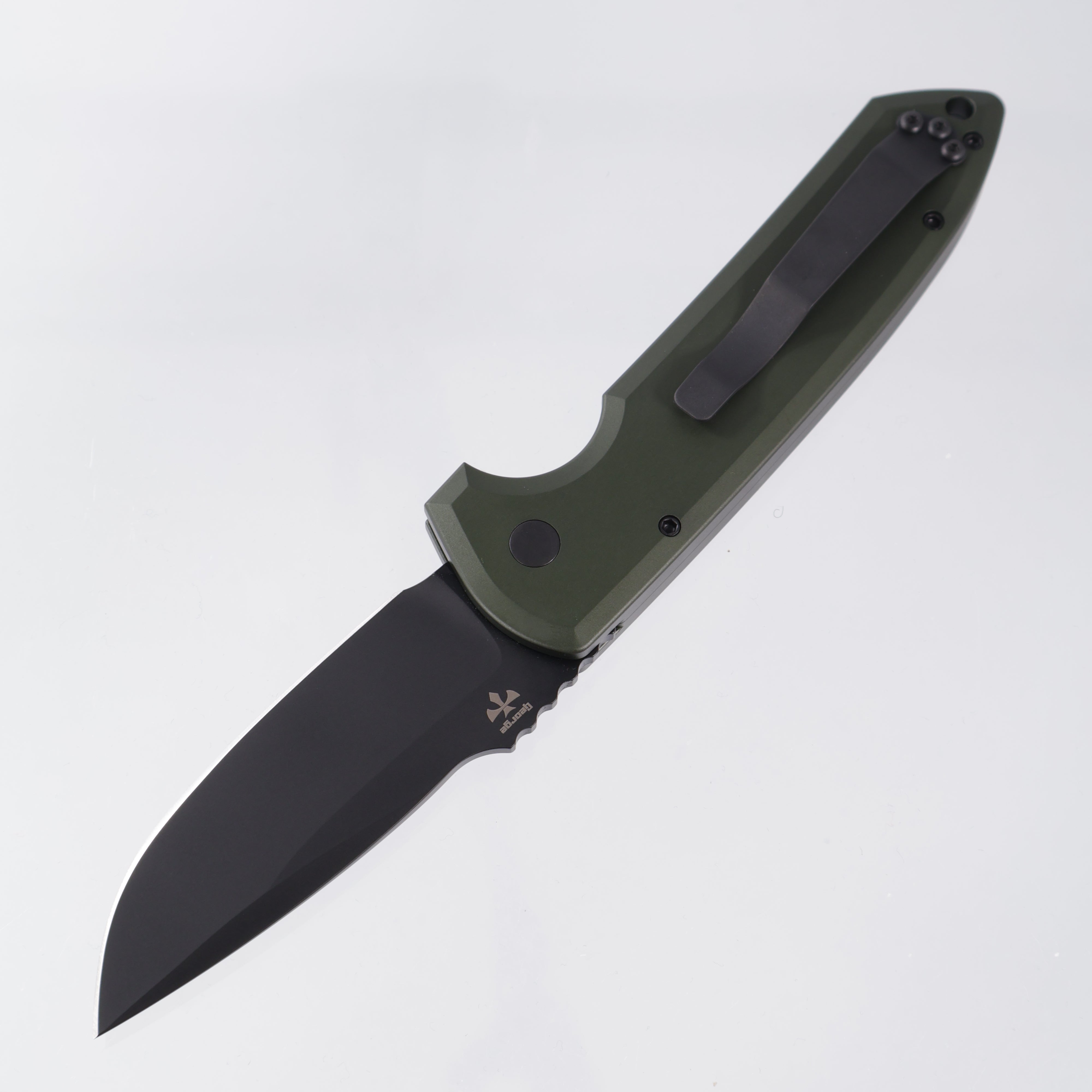 Pro-Tech Rockeye - Green Aluminum - DLC Magnacut - LG3101-GREEN