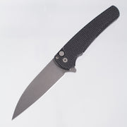 Pro-Tech Malibu Wharncliffe - Black Battleworn Textured Aluminum - Stonewash Magnacut - 5305-BW