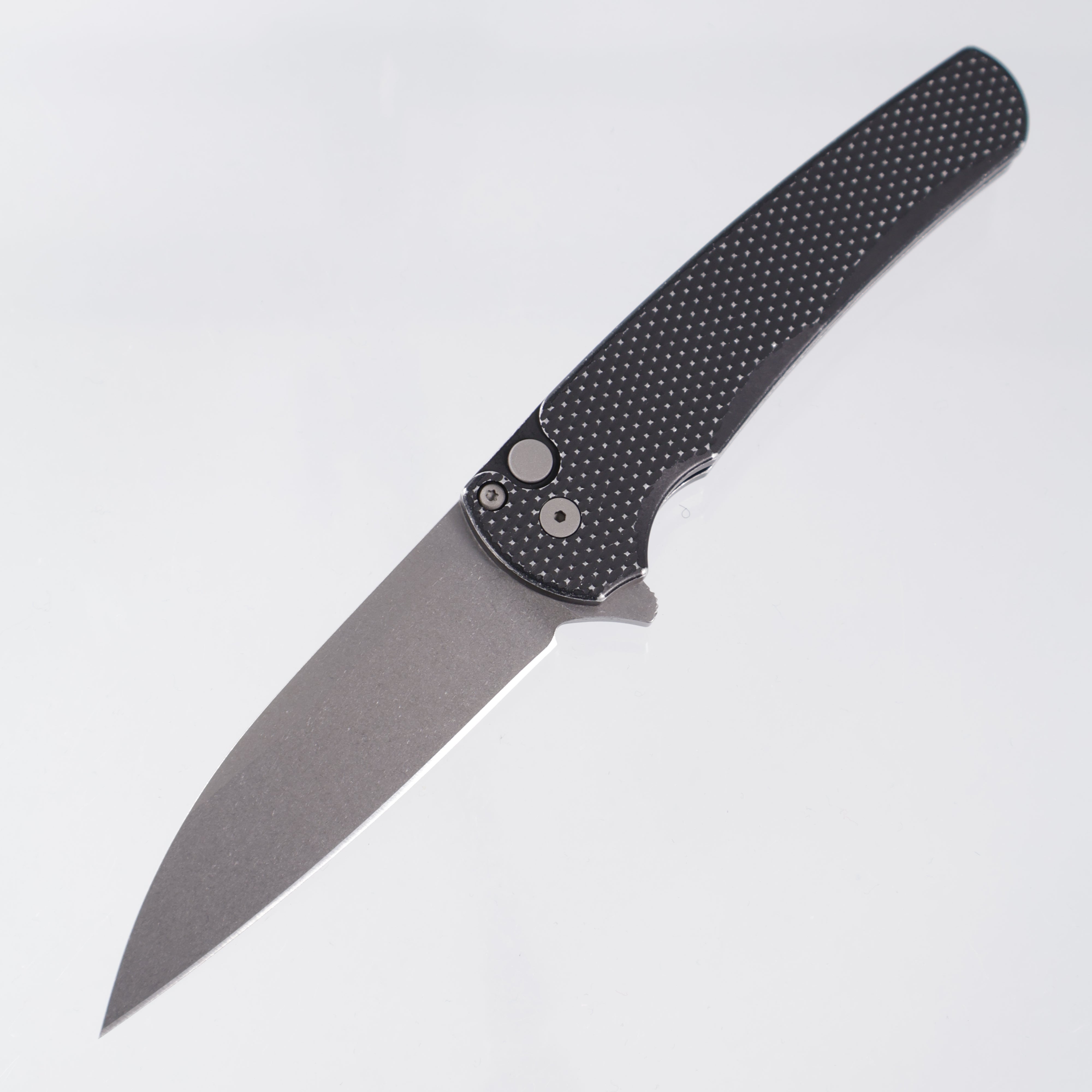 Pro-Tech Malibu Wharncliffe - Black Battleworn Textured Aluminum - Stonewash Magnacut - 5305-BW