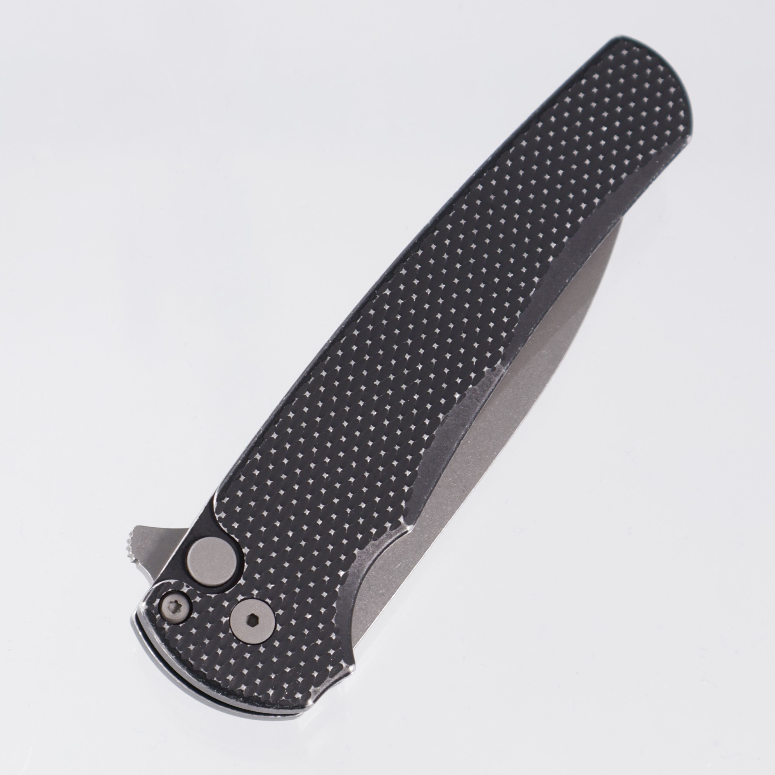 Pro-Tech Malibu Wharncliffe - Black Battleworn Textured Aluminum - Stonewash Magnacut - 5305-BW