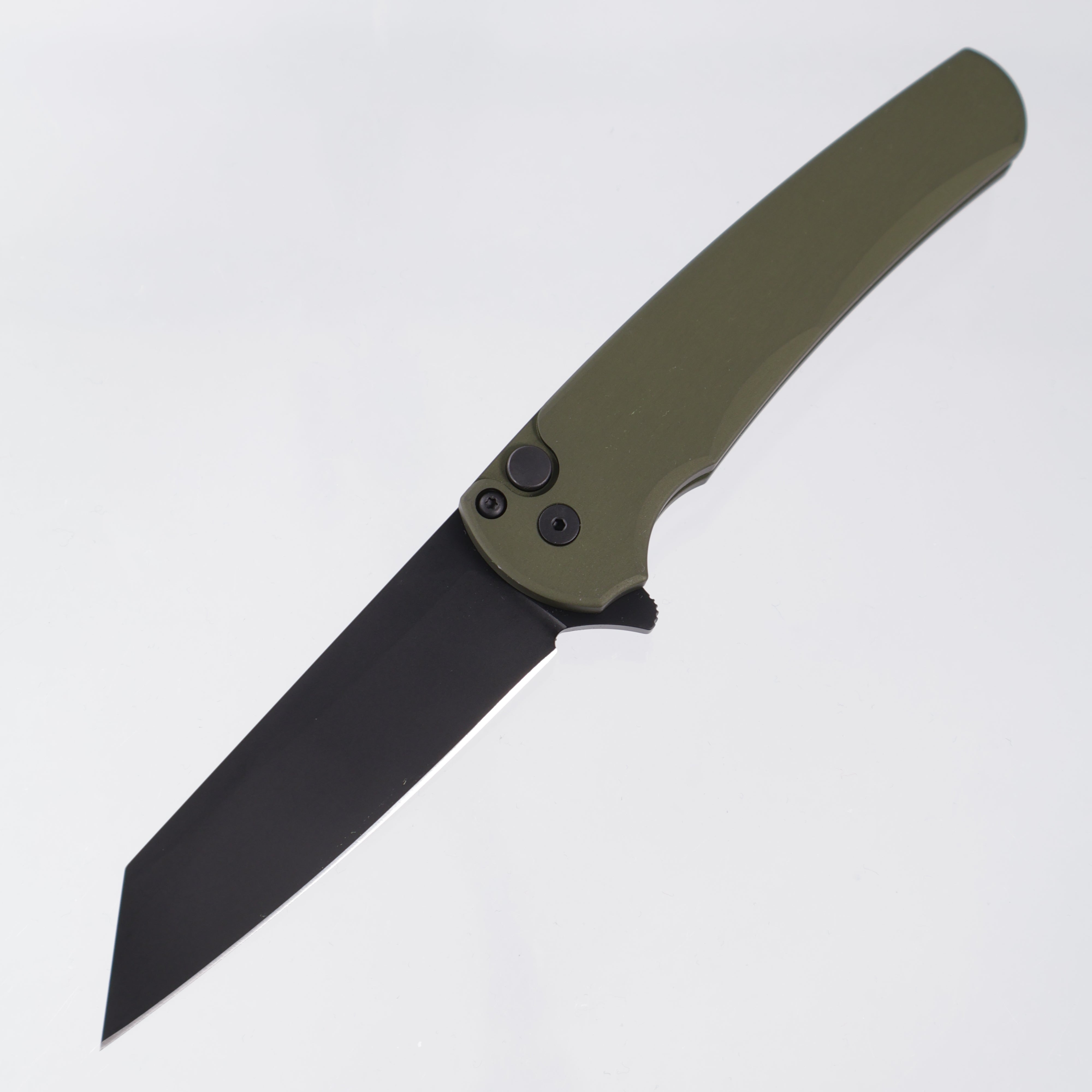Pro-Tech Malibu Reverse Tanto - Green Aluminum - DLC Magnacut - 5403-Green