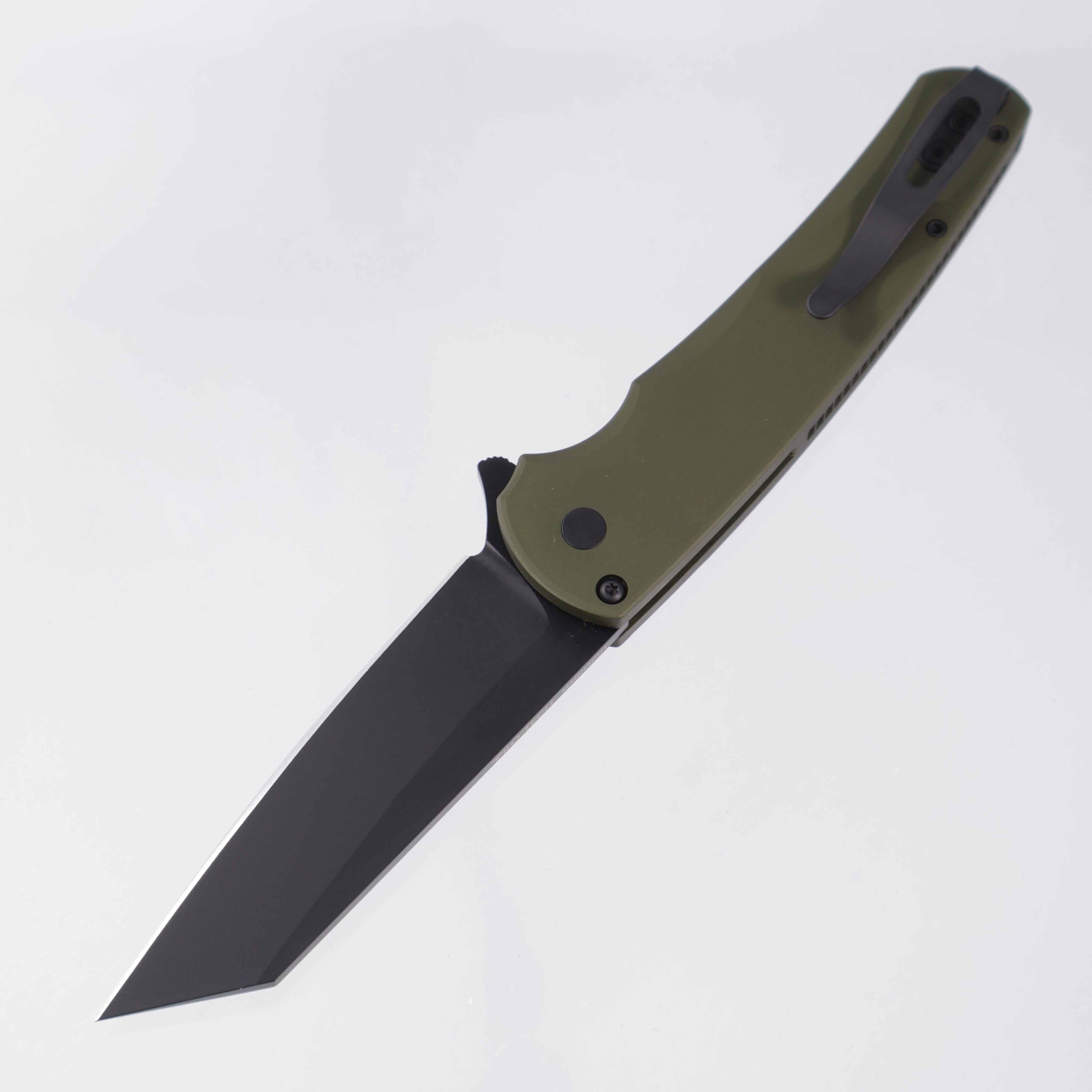 Pro-Tech Malibu Reverse Tanto - Green Aluminum - DLC Magnacut - 5403-Green