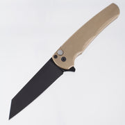 Pro-Tech Malibu Reverse Tanto - AlBronze w/ Black Lip Pearl Button - DLC Magnacut