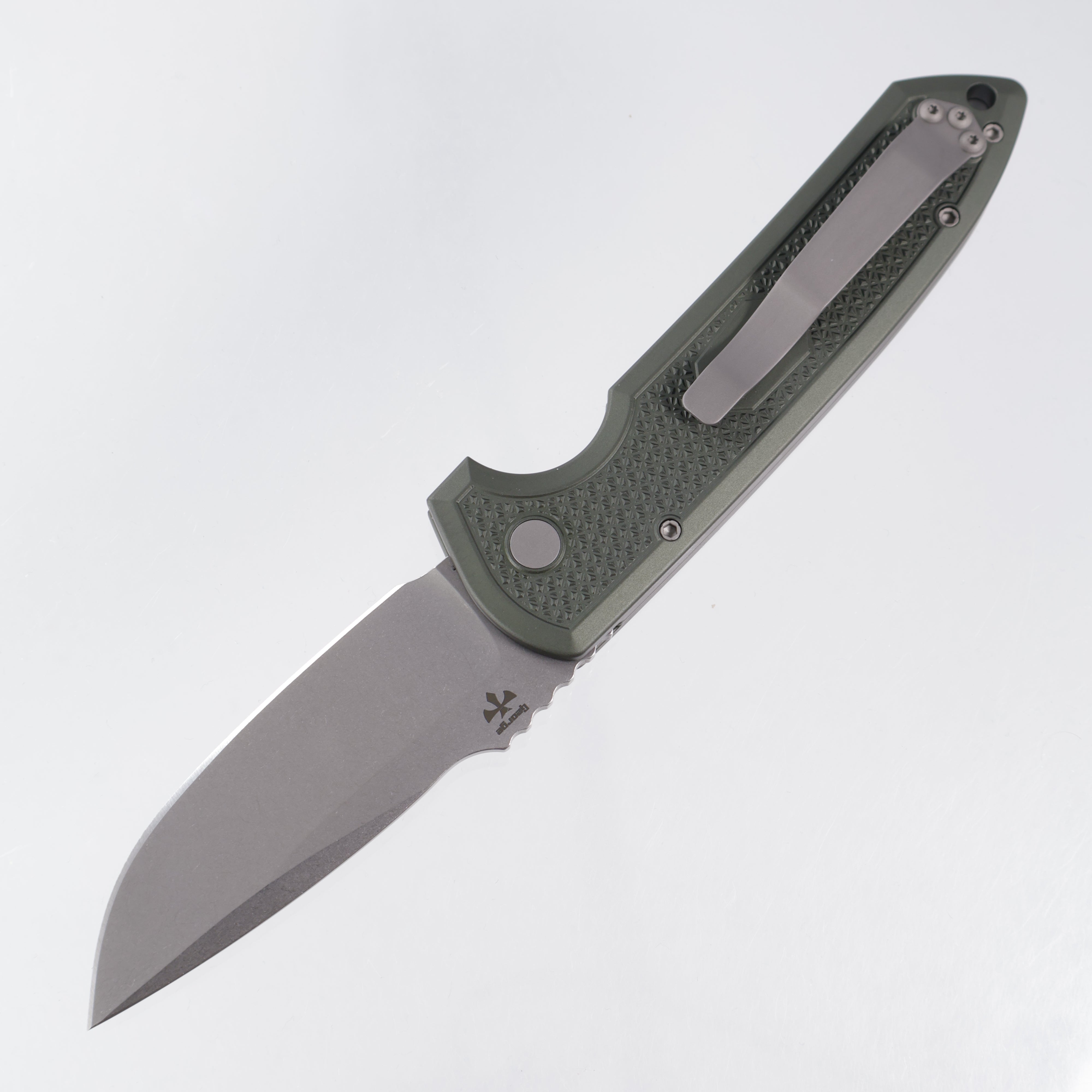 Pro-Tech Rockeye - Green Carbide Texture Aluminum - Stonewash Magnacut - LG3105-Green