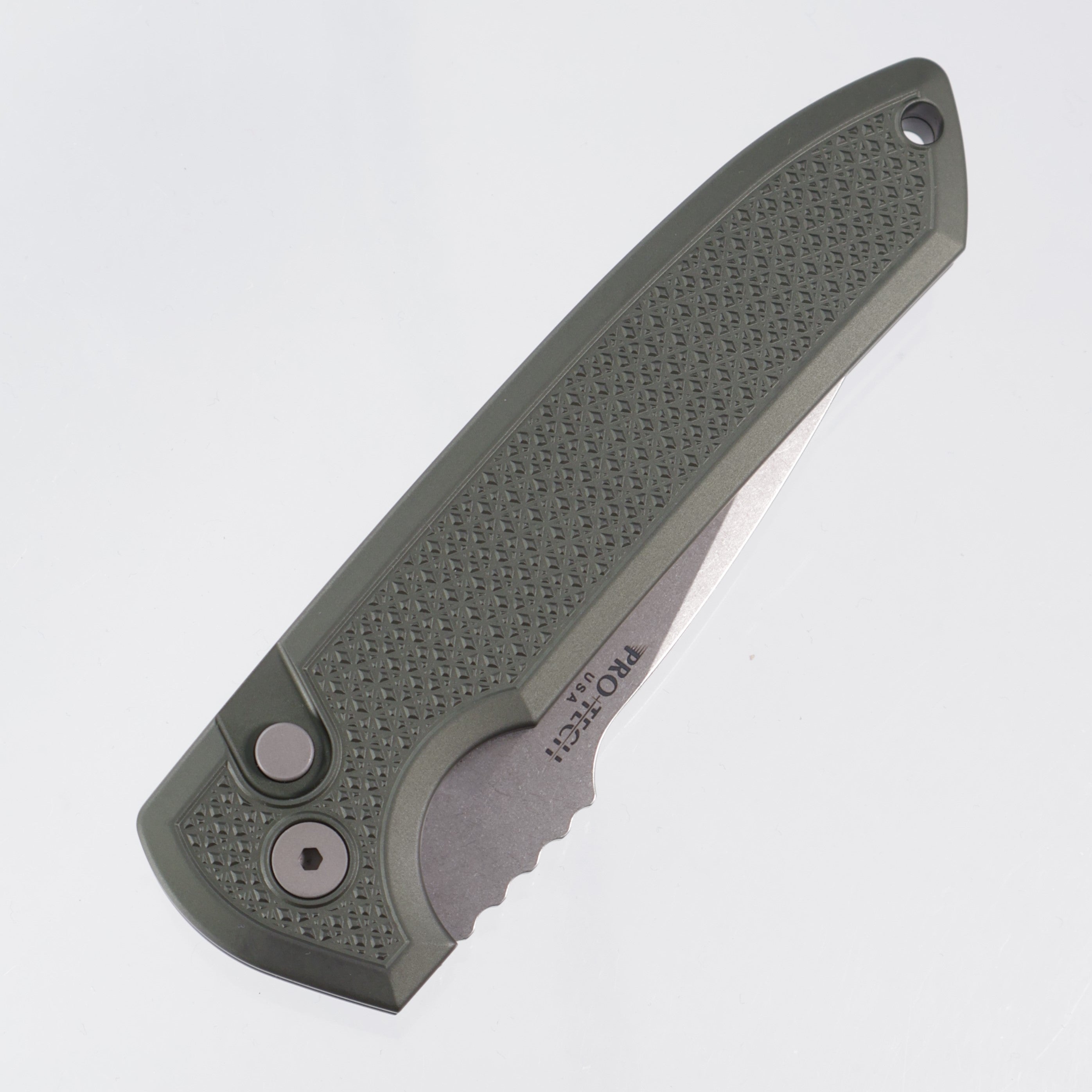 Pro-Tech Rockeye - Green Carbide Texture Aluminum - Stonewash Magnacut - LG3105-Green