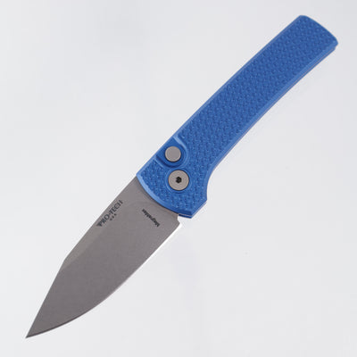 Pro-Tech Scapegoat Compact - Blue Carbide Texture Aluminum - Stonewash MagnaMax - RC1105-Blue