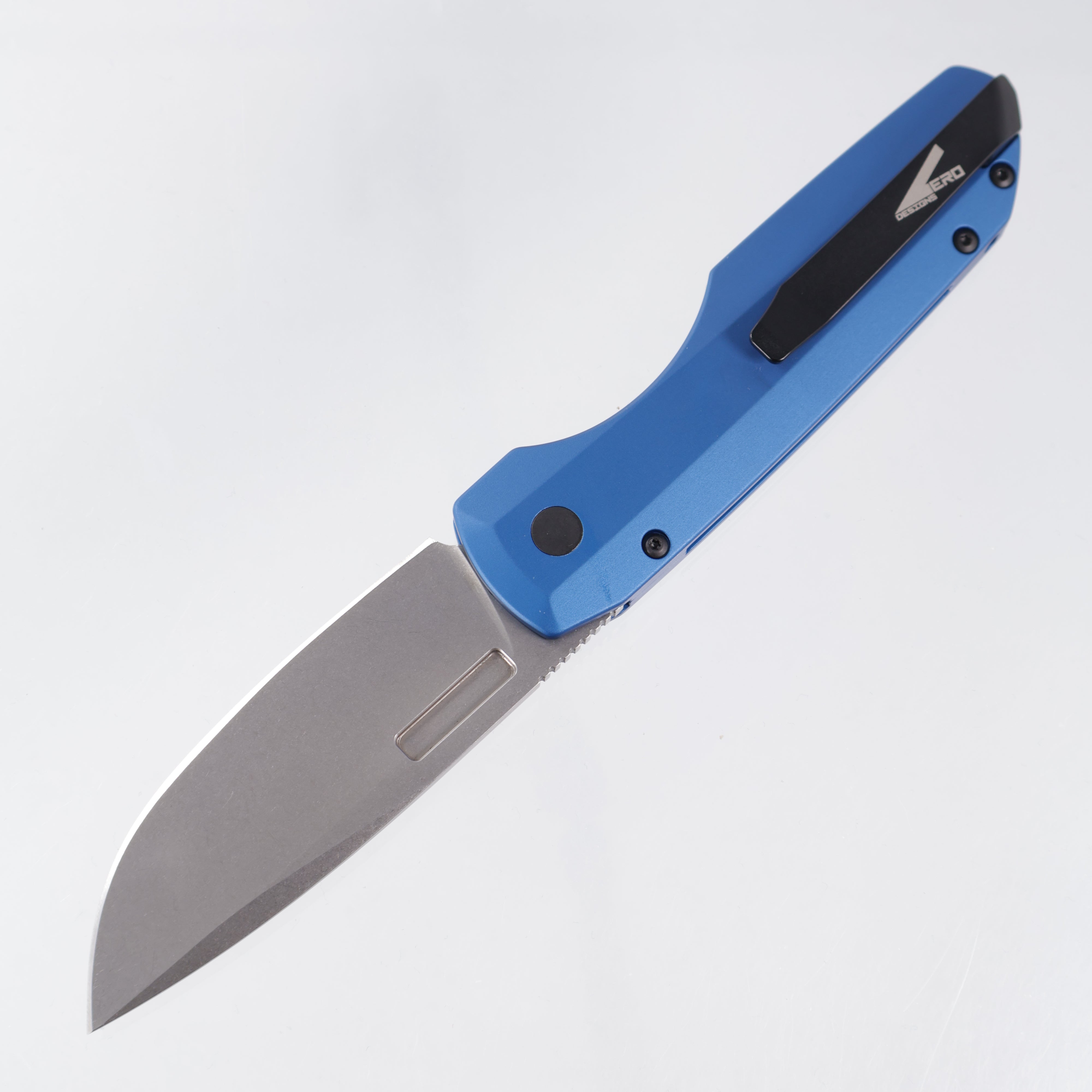 Pro-Tech Vero Synapse 2 Auto - Blue Aluminum - Stonewash MagnaMax - VERO2101-Blue MM