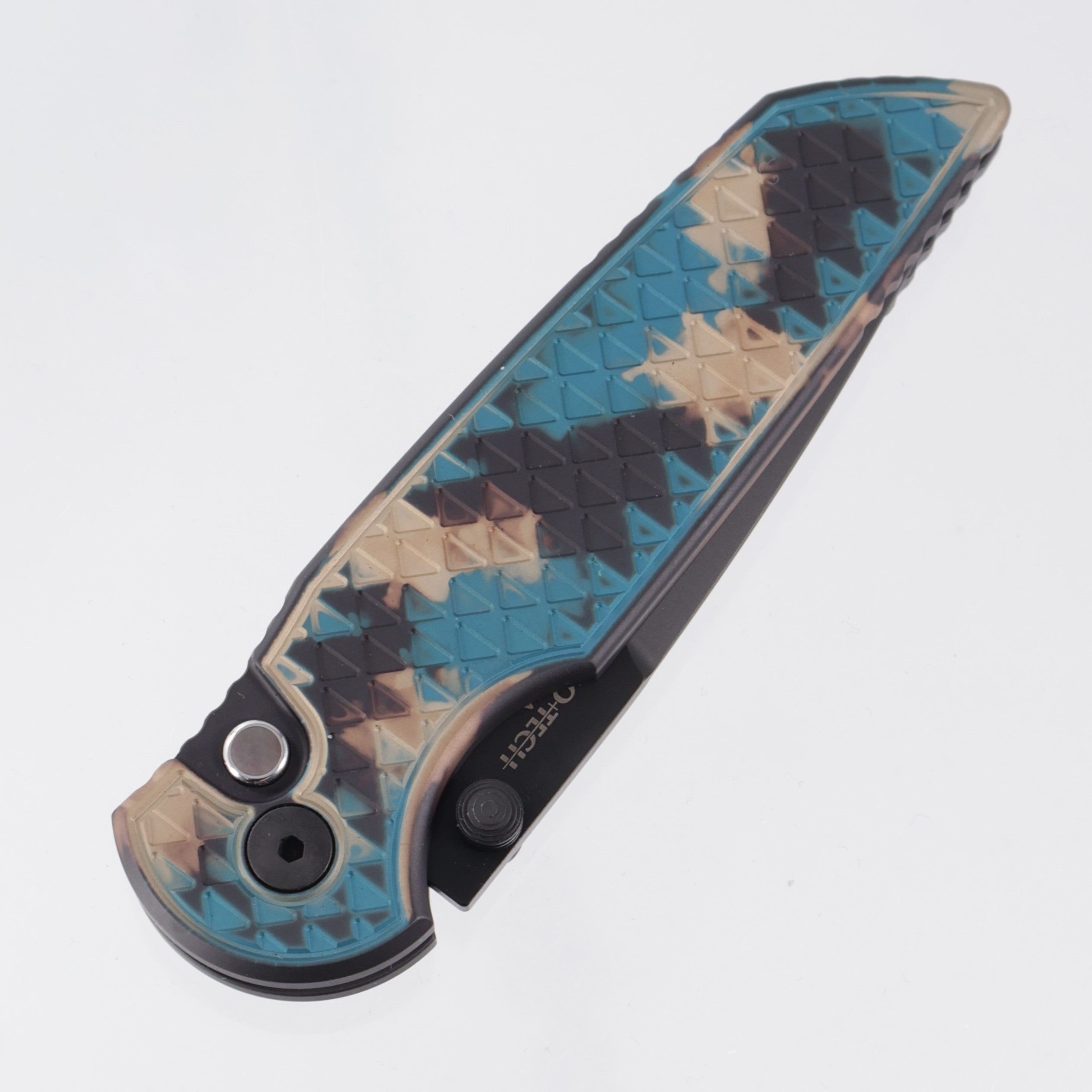 Pro-Tech TR-3 Integrity - Shipwreck Anodized Relic Pattern Aluminum w/ Black Lip Pearl Button - DLC Magnacut - INT1106-SHIPWRECK