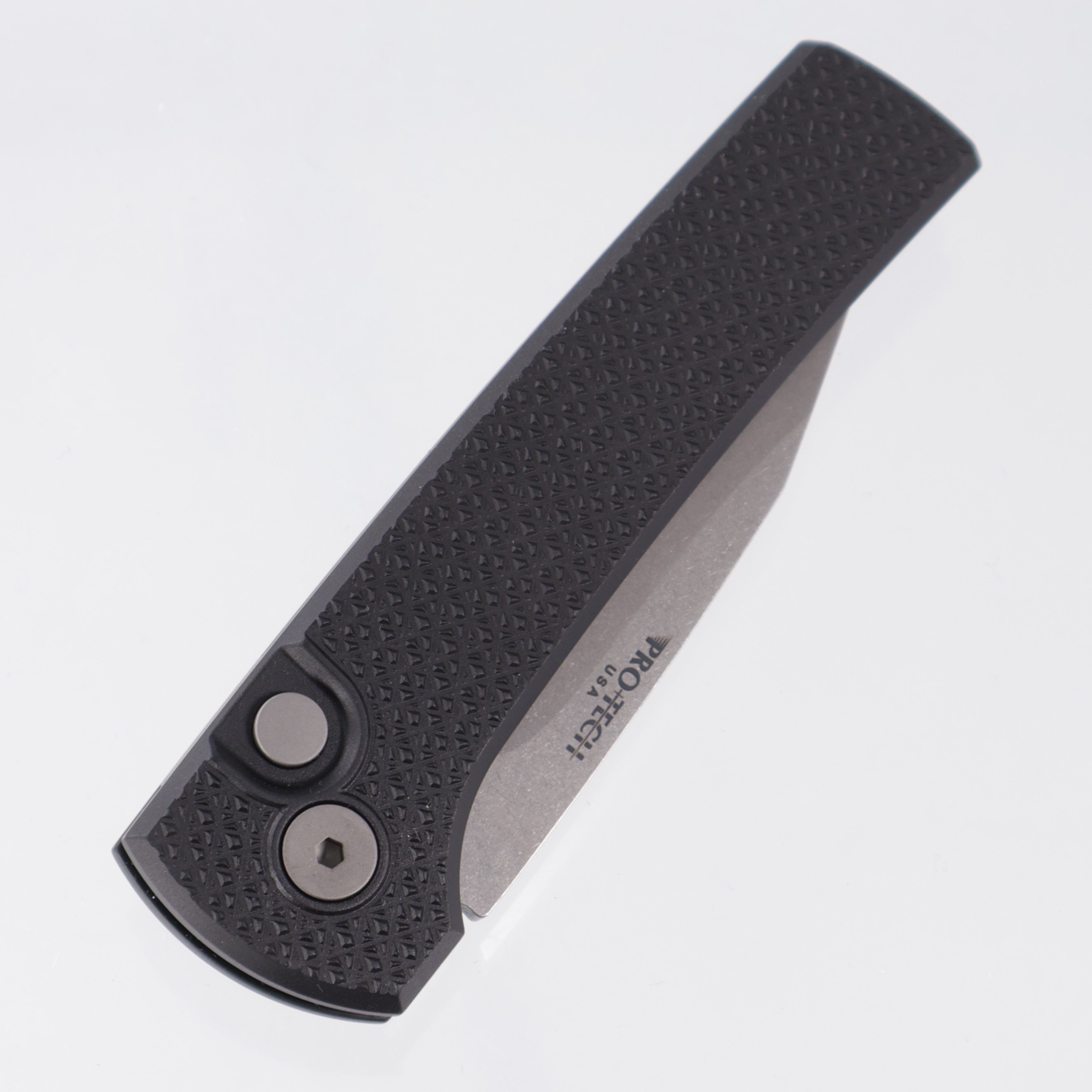 Pro-Tech Scapegoat Compact - Black Carbide Texture Aluminum - Stonewash MagnaMax - RCS1105