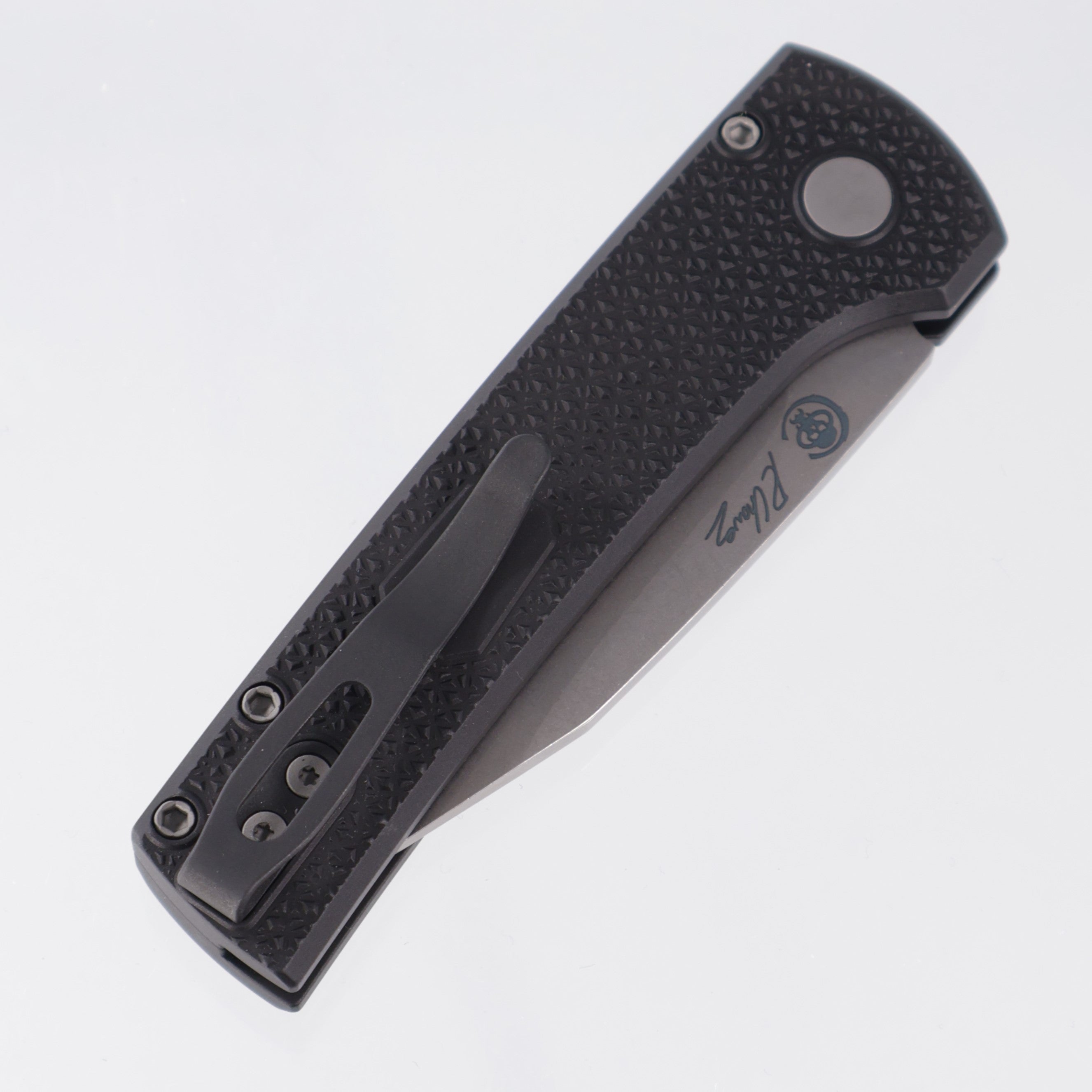 Pro-Tech Scapegoat Compact - Black Carbide Texture Aluminum - Stonewash MagnaMax - RCS1105
