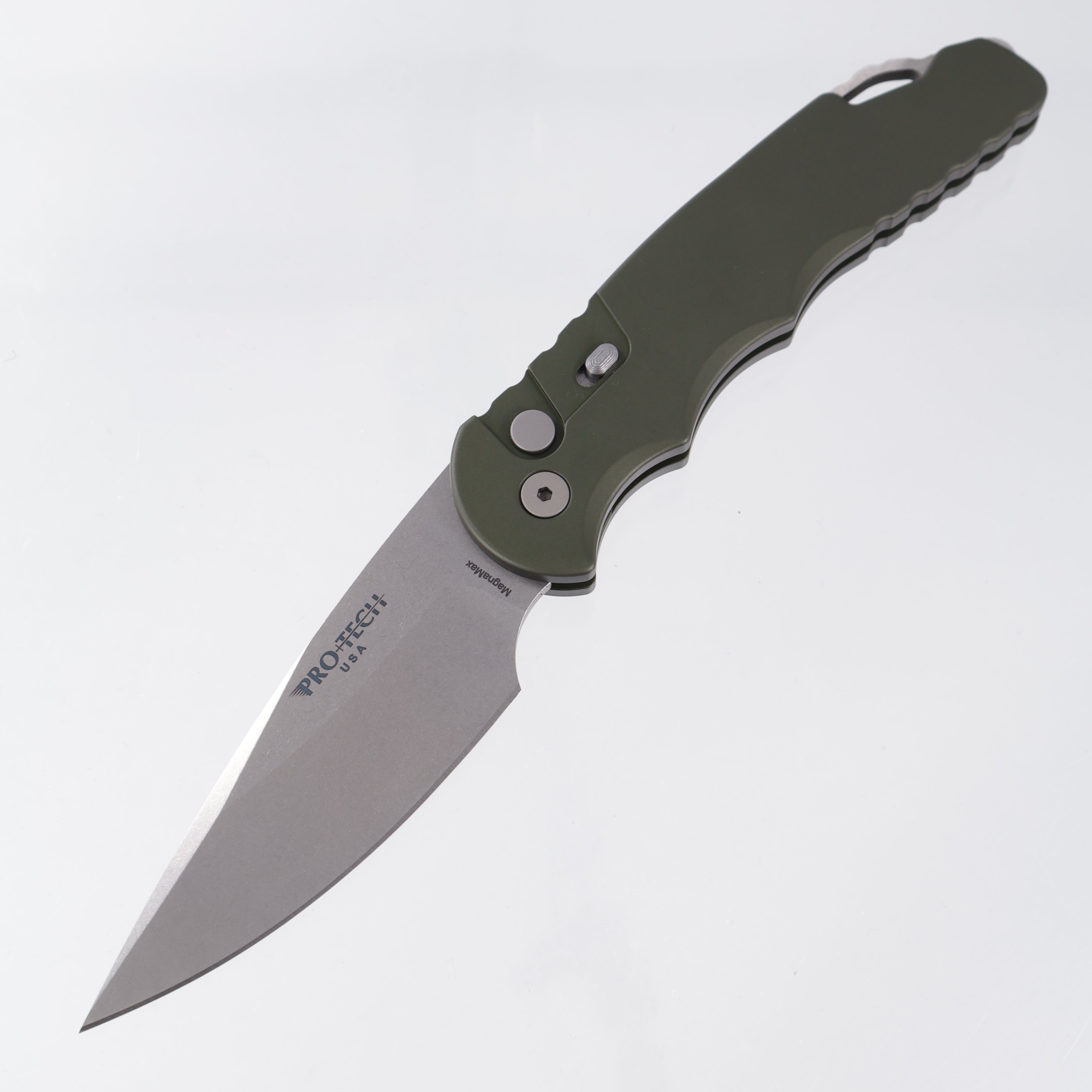 Pro-Tech TR-4 - Green Aluminum w/ Safety - Stonewash MagnaMax - T4101 MM GREEN