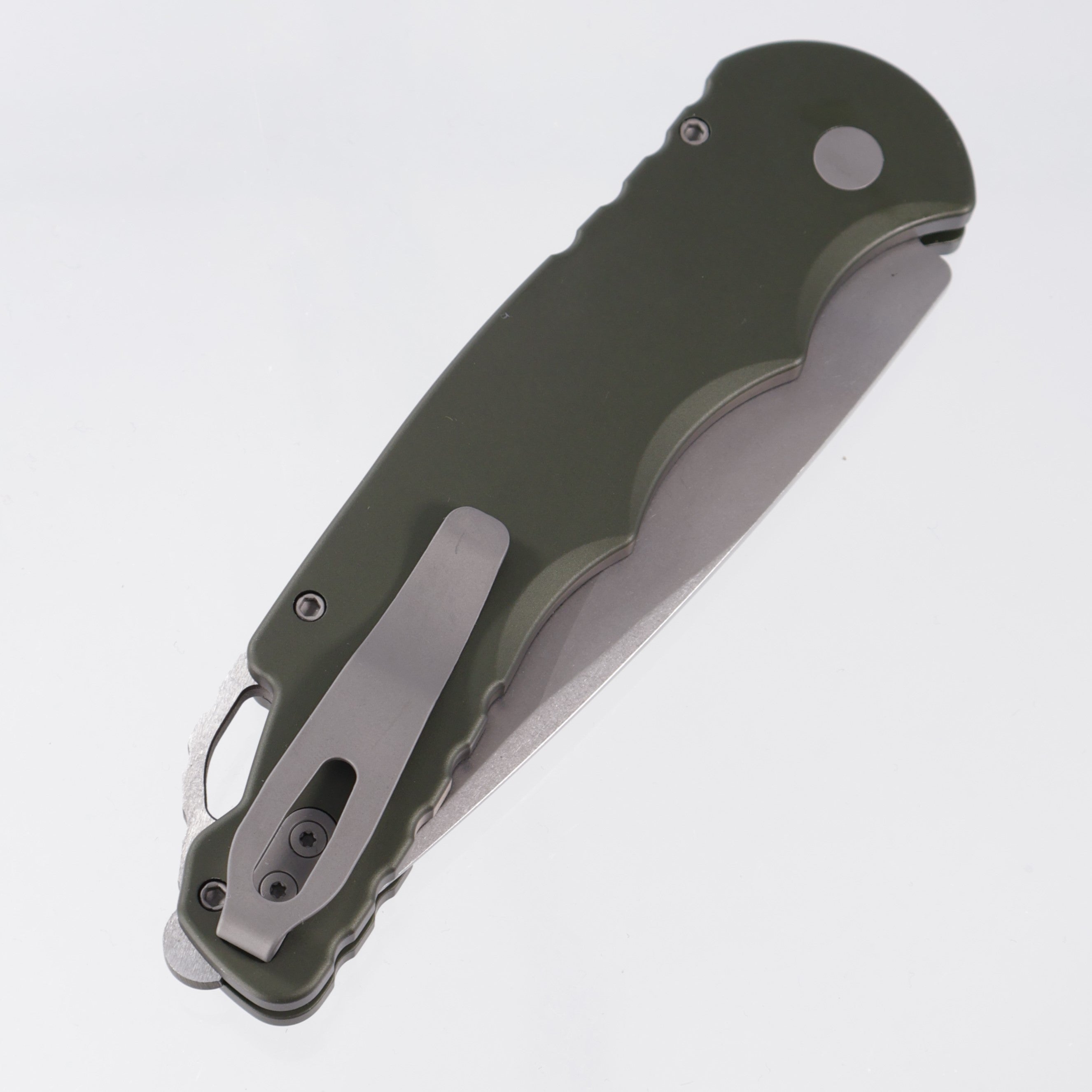 Pro-Tech TR-4 - Green Aluminum w/ Safety - Stonewash MagnaMax - T4101 MM GREEN