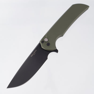 Pro-Tech Mordax - Green Aluminum w/ Black Lip Pearl Button - DLC Magnacut - MX103-LTD GREEN
