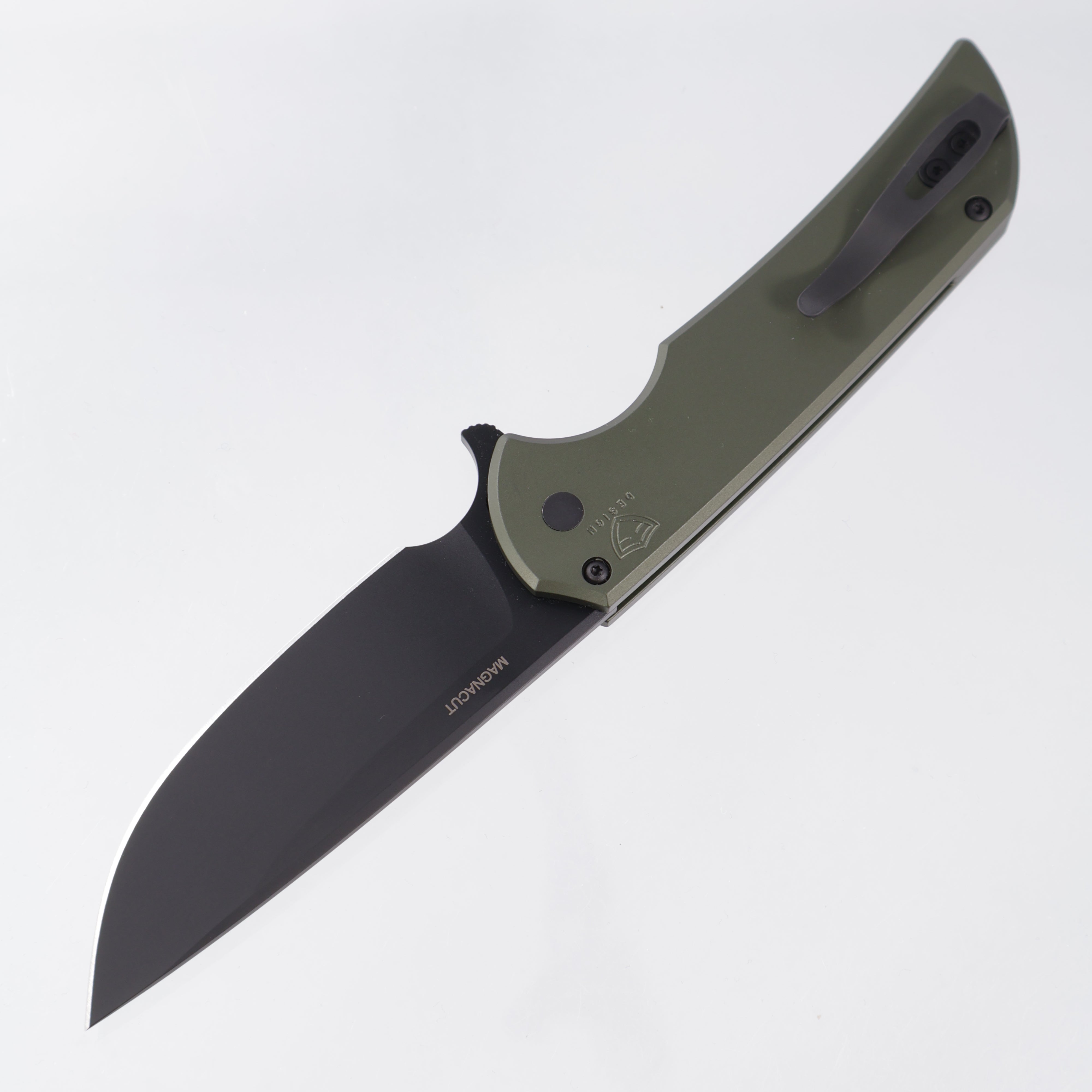Pro-Tech Mordax - Green Aluminum w/ Black Lip Pearl Button - DLC Magnacut - MX103-LTD GREEN
