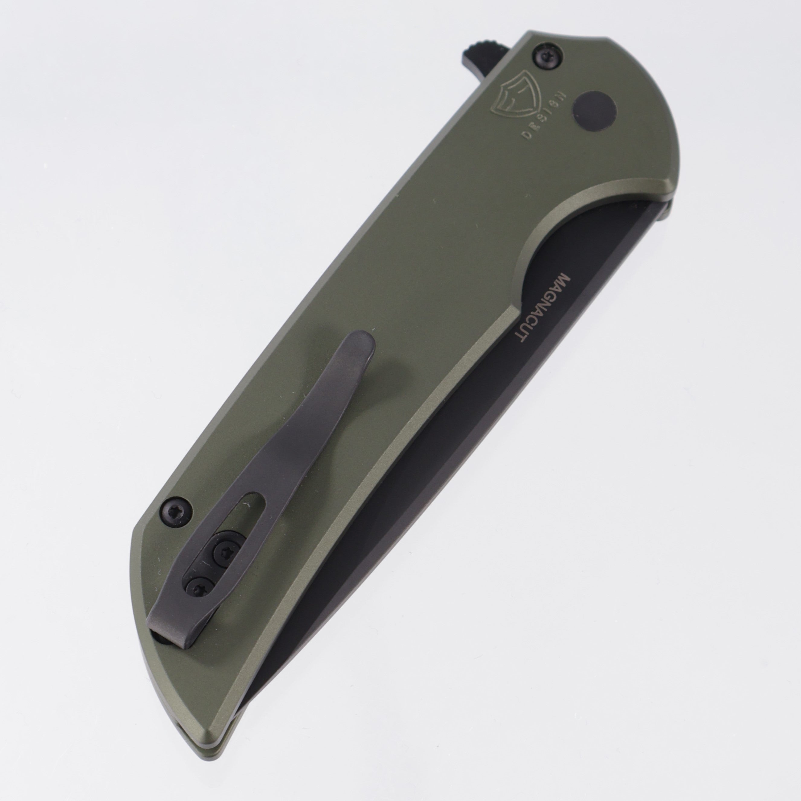 Pro-Tech Mordax - Green Aluminum w/ Black Lip Pearl Button - DLC Magnacut - MX103-LTD GREEN