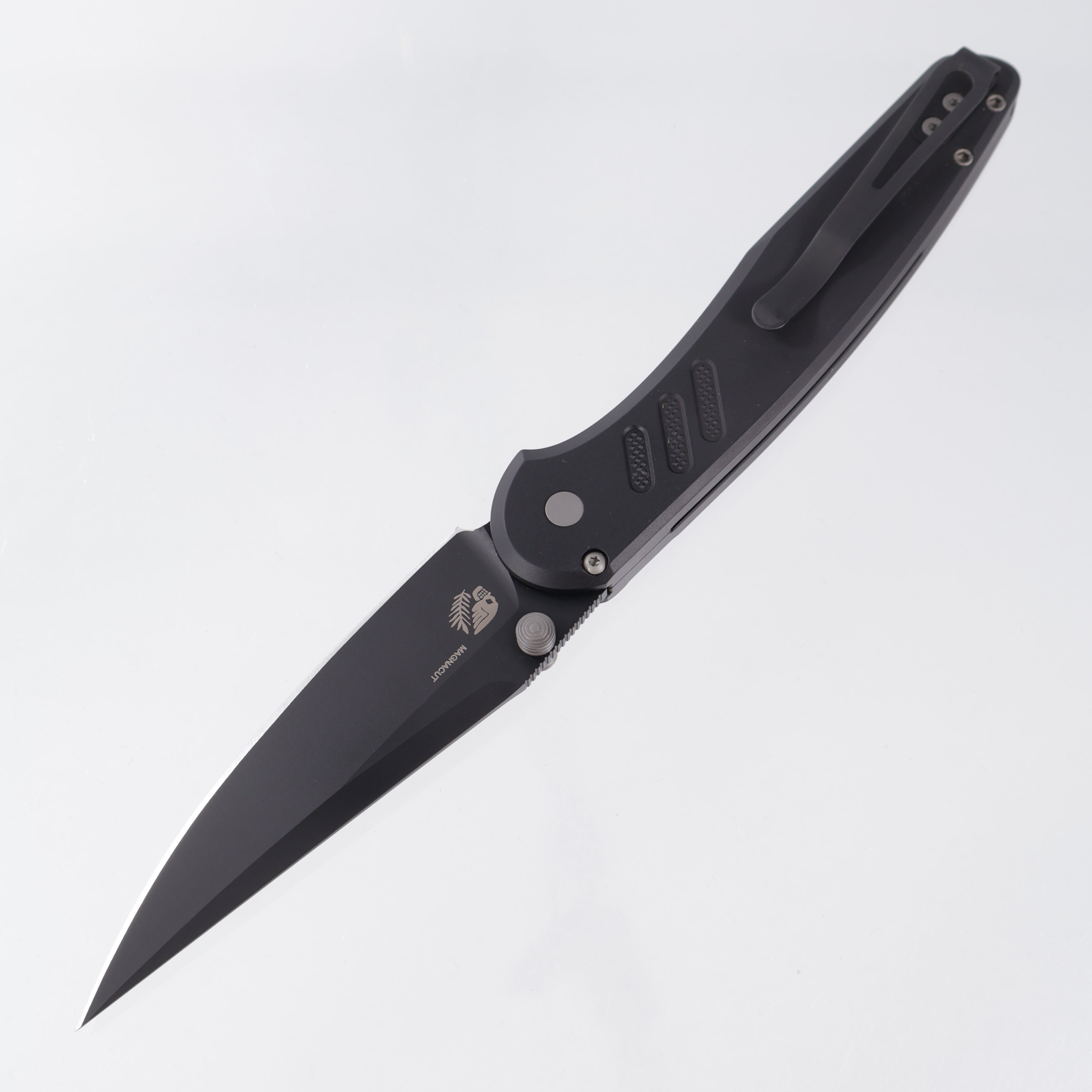 Pro-Tech Avalon - Black Knurled Aluminum - DLC Magnacut - PN1103