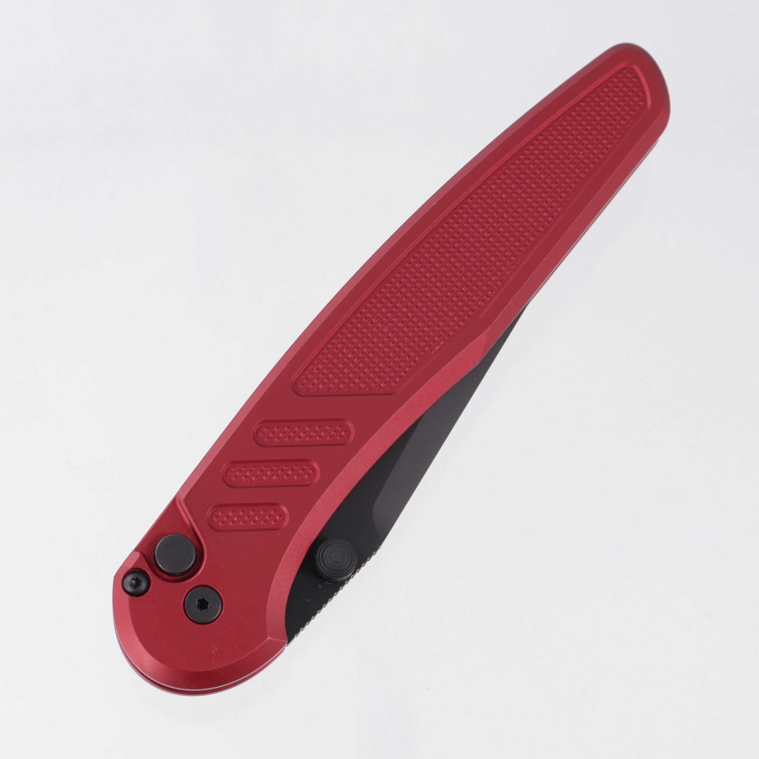 Pro-Tech Avalon - Red Knurled Aluminum - DLC Magnacut - PN1103-RED
