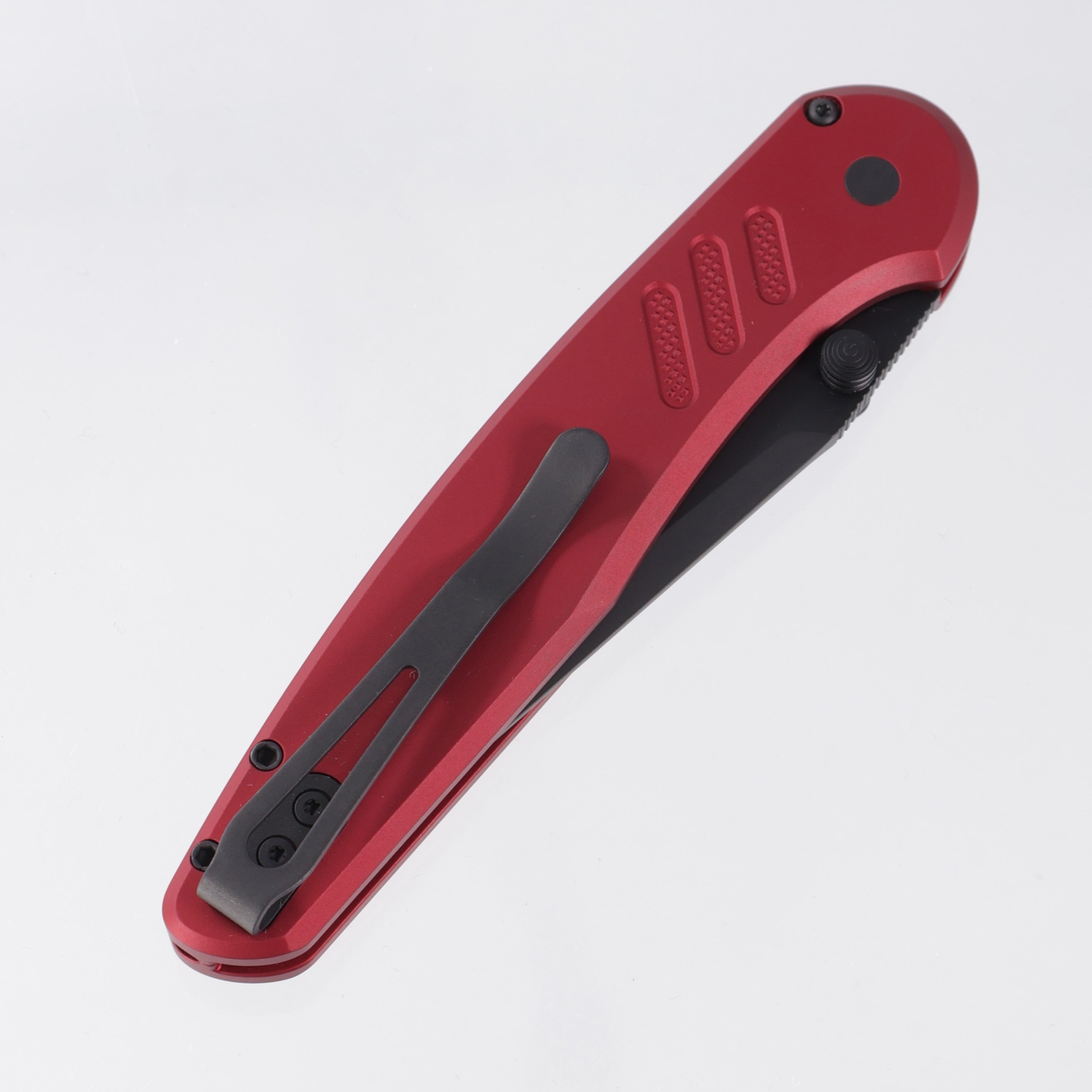 Pro-Tech Avalon - Red Knurled Aluminum - DLC Magnacut - PN1103-RED