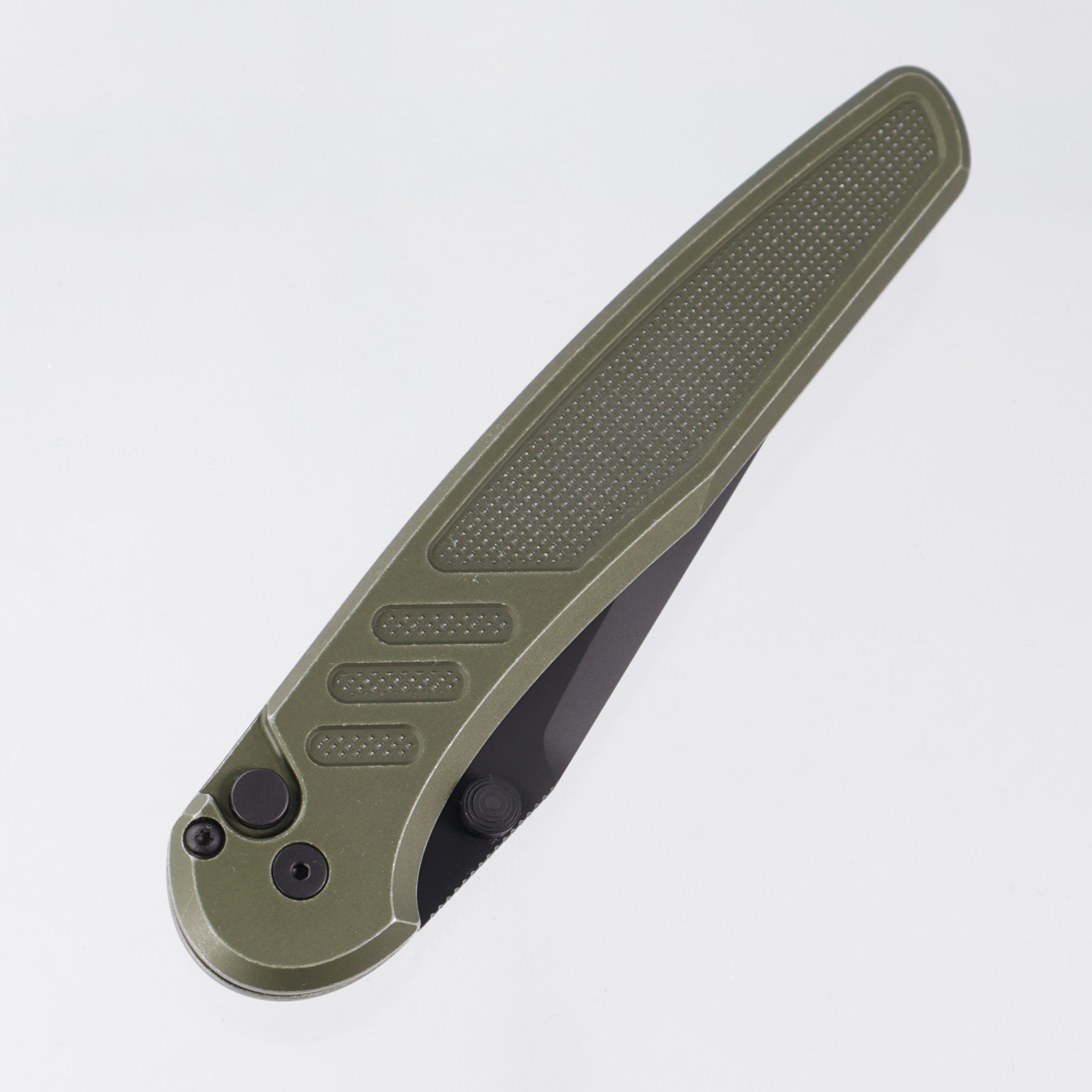 Pro-Tech Avalon - Green Battleworn Knurled Aluminum - DLC Magnacut - PN1103-BW GREEN