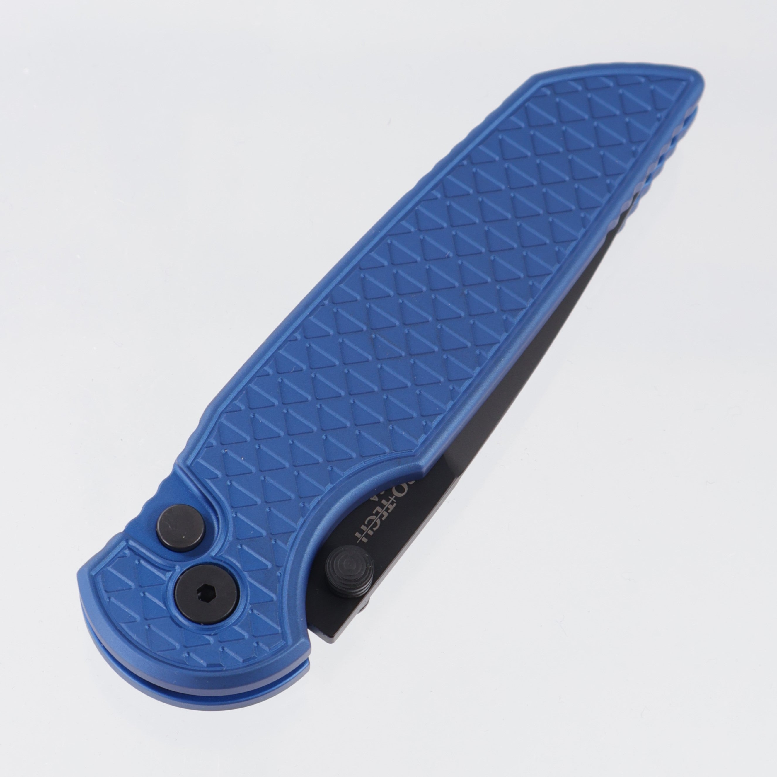 Pro-Tech TR-3 Integrity - Blue Relic Texture Aluminum - DLC Magnacut - INT1106-BLUE