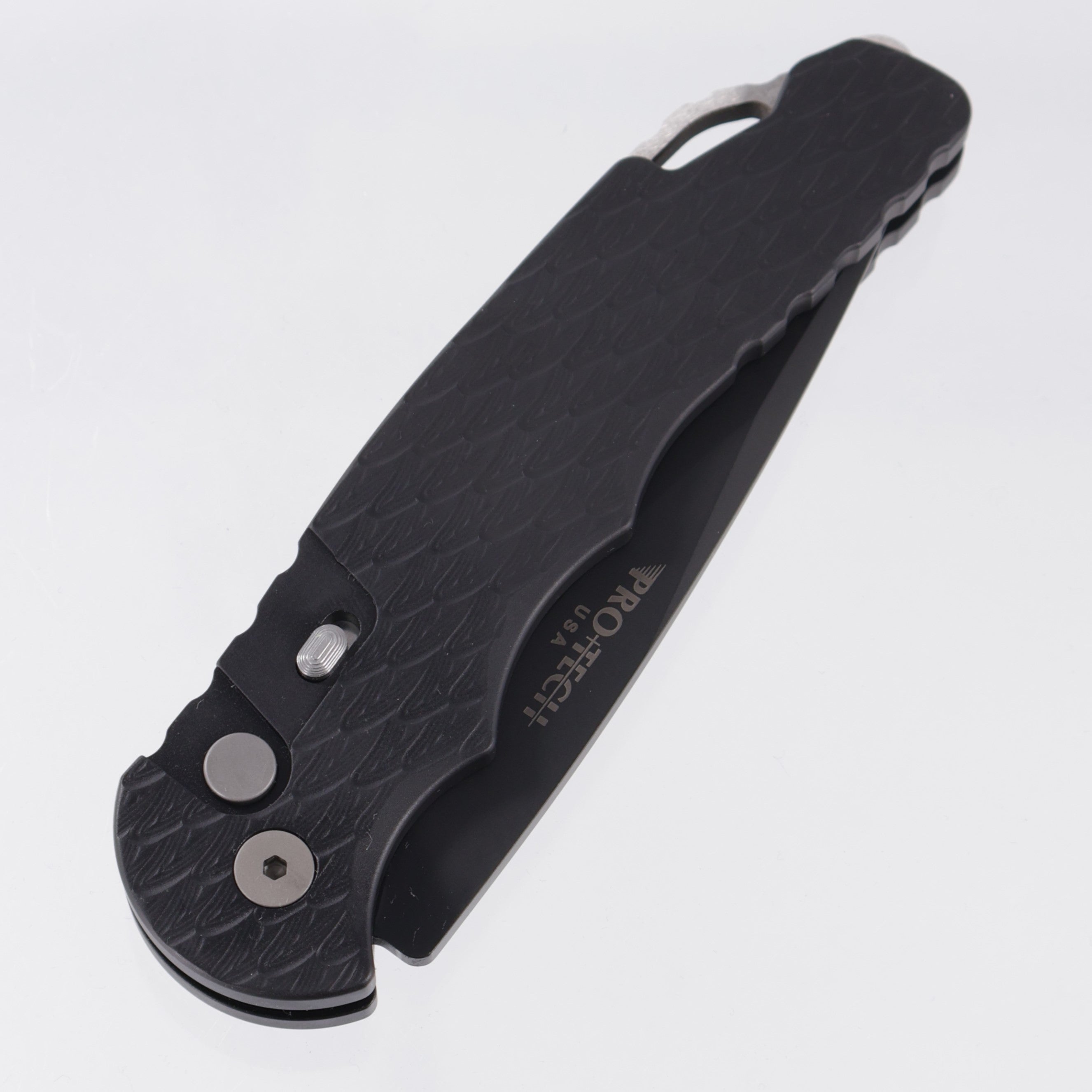 Pro-Tech TR-4 - Black Feather Texture Aluminum w/ Safety - DLC MagnaMax - T4106F MM