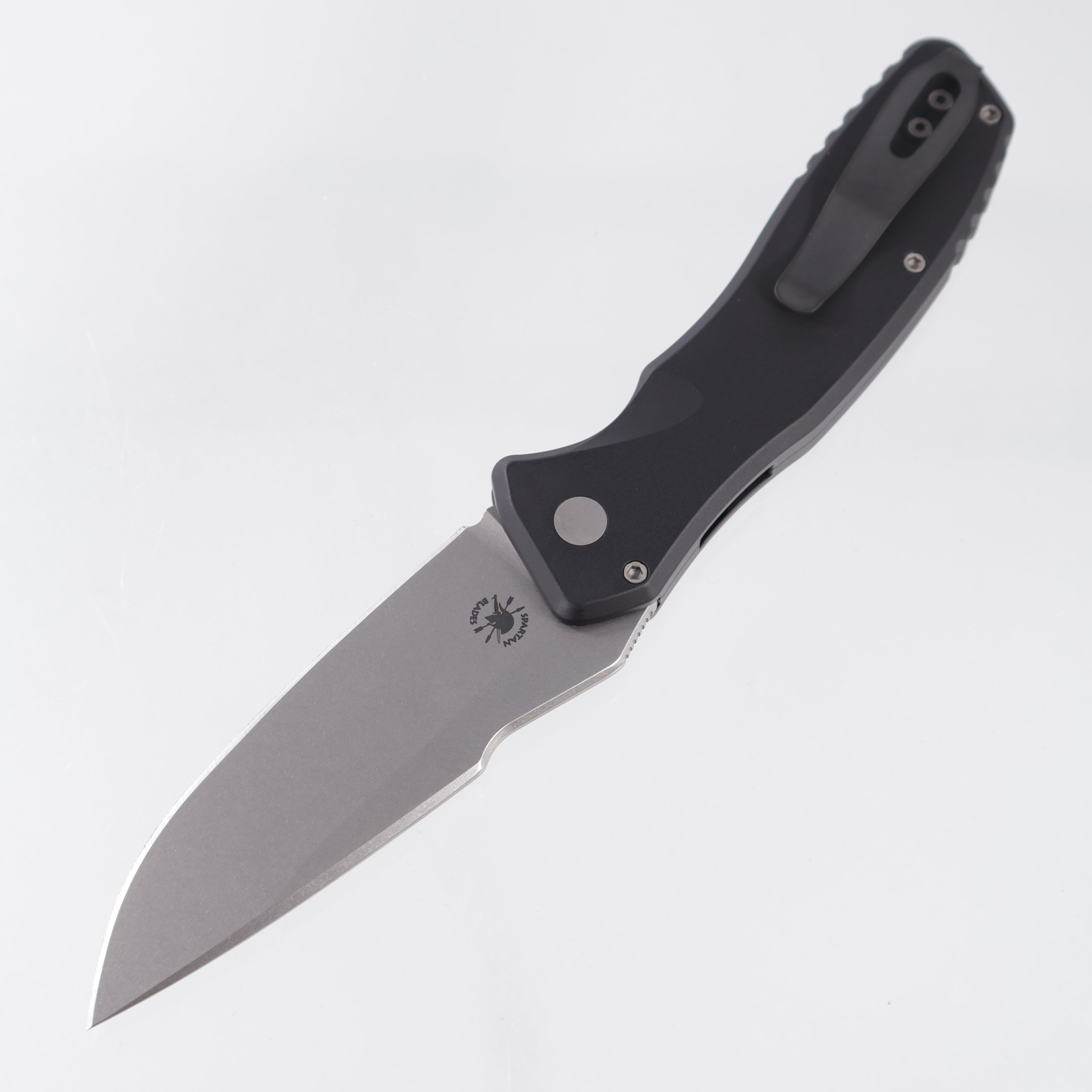 Pro-Tech Spartan Pallas Auto - Black Aluminum - Stonewash Magnacut - SB1101