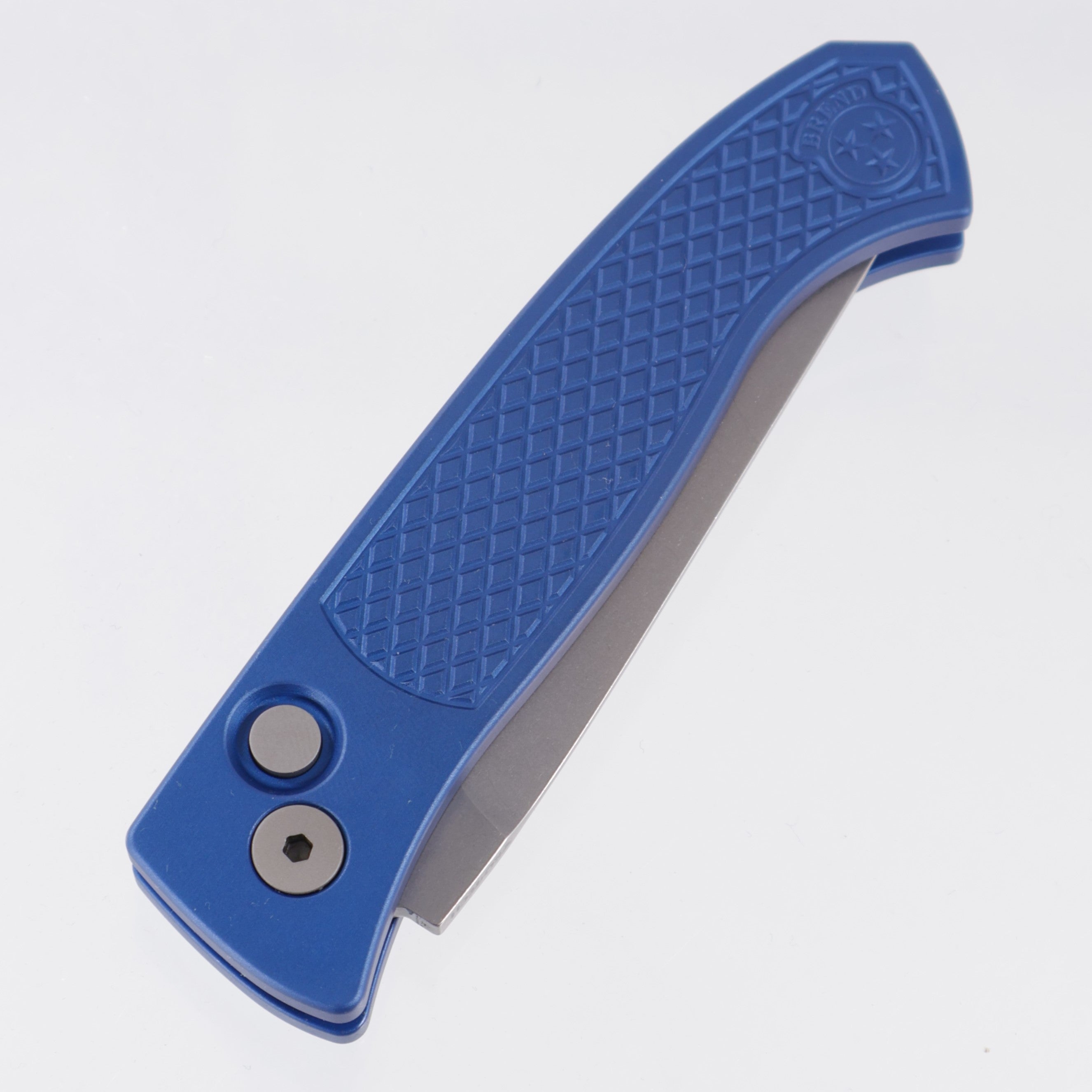 Pro-Tech Brend Classic - Blue Diamond Texture Aluminum - Stonewash Magnacut - WB1105-BLUE