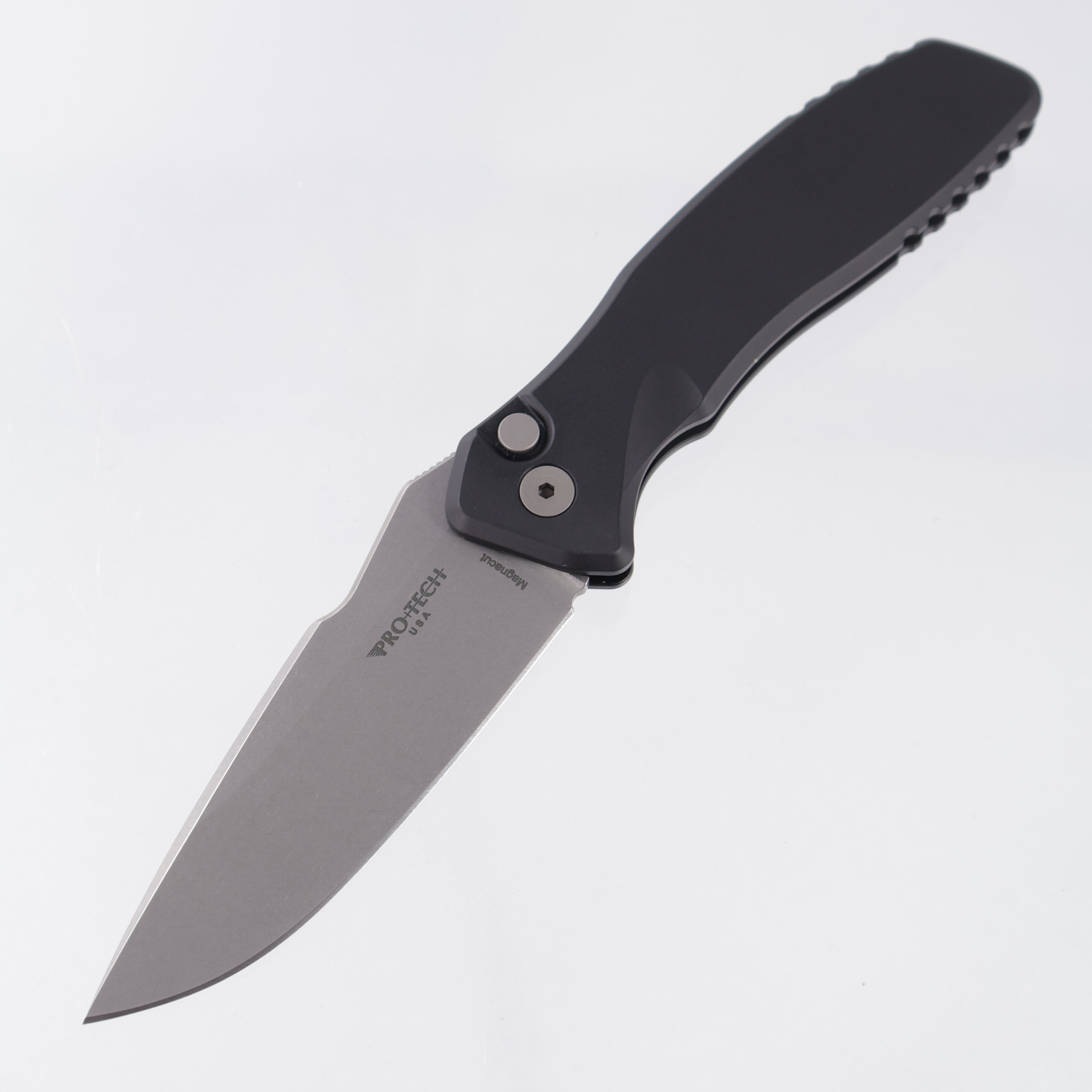 Pro-Tech Spartan Pallas Auto - Black Aluminum - Stonewash Magnacut - SB1101