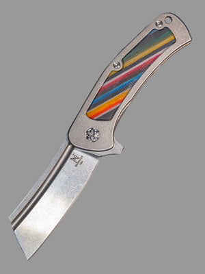 Nichols Knives Dreadnought Inlay Titanium Magnacut Framelock 3.25” Titanium Clip