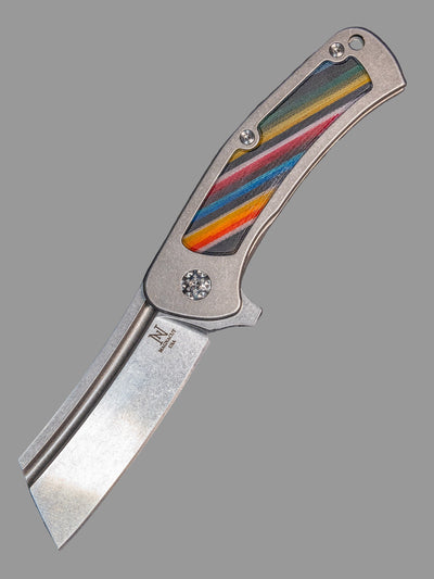 Nichols Knives Dreadnought Inlay Titanium Magnacut Framelock 3.25” Titanium Clip