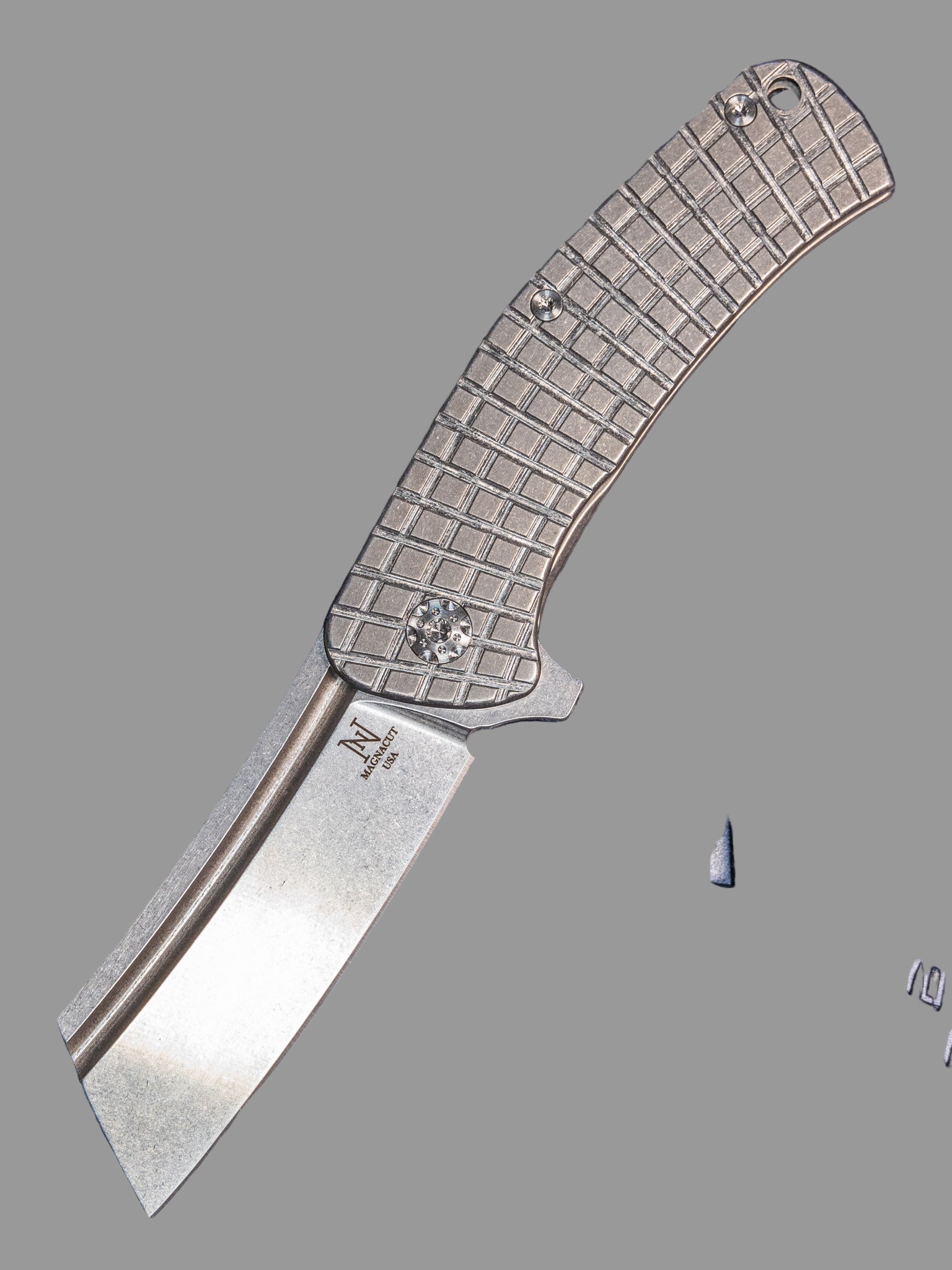 Nichols Knives Dreadnought  Titanium Magnacut Framelock 3.25” Full Frag Ti Clip