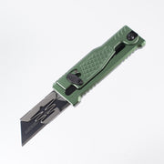 Reate EXO-U Utility - Diamond Pattern Green, Aluminum Handle Box Cutter