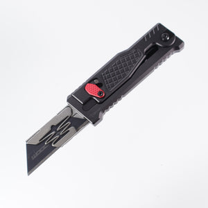 Reate EXO-U Utility - Diamond Pattern Black, Aluminum Handle Box Cutter