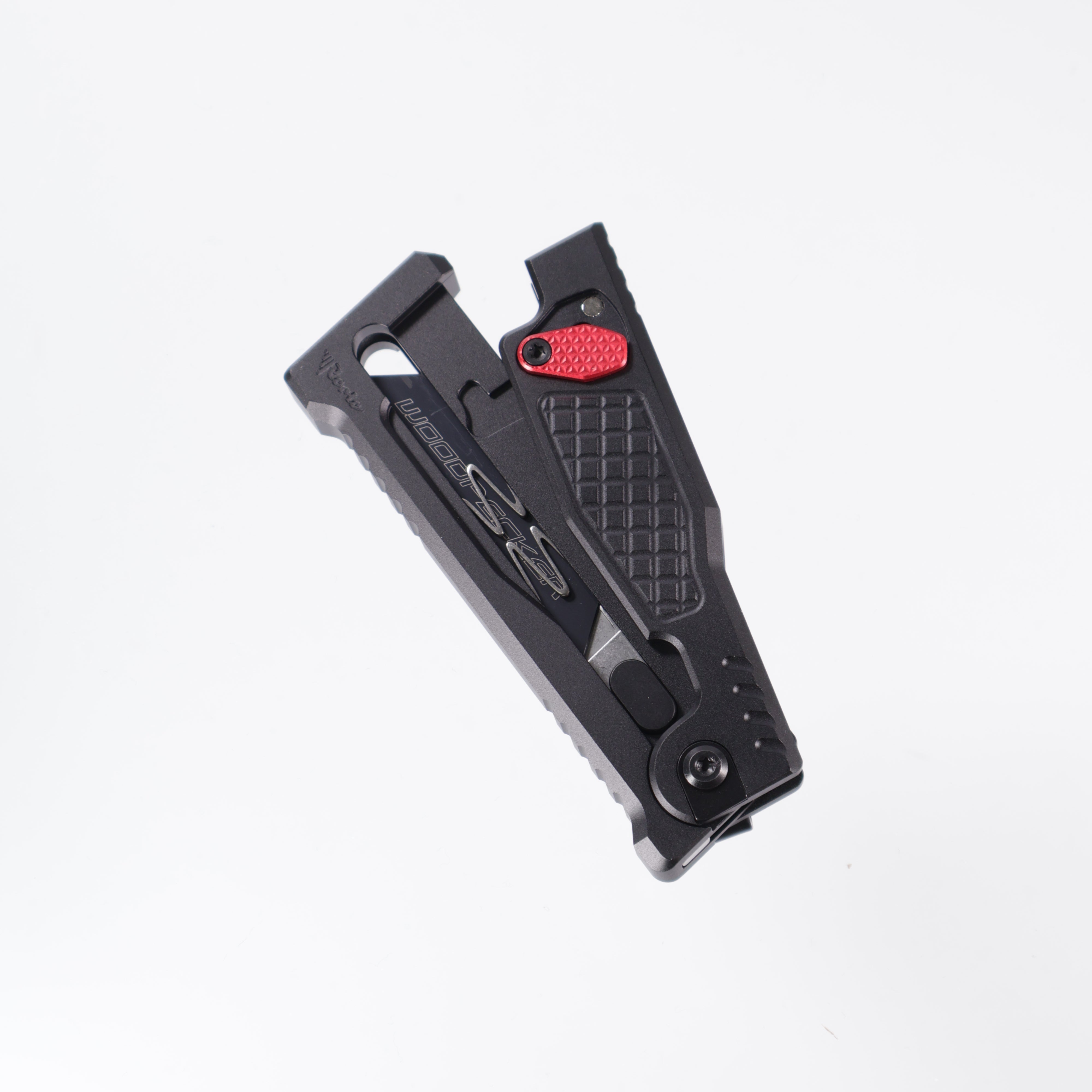 Reate EXO-U Utility - Diamond Pattern Black, Aluminum Handle Box Cutter