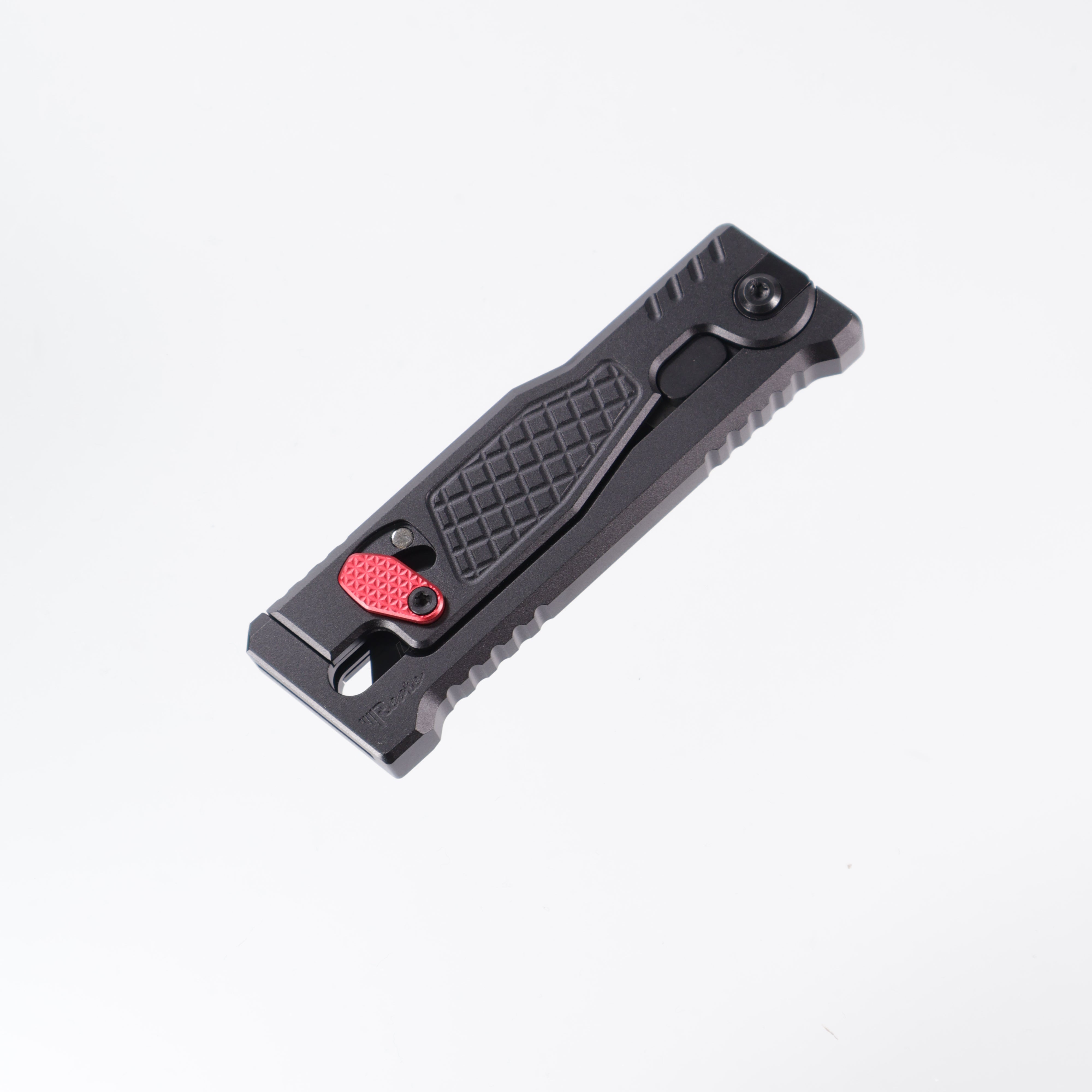 Reate EXO-U Utility - Diamond Pattern Black, Aluminum Handle Box Cutter