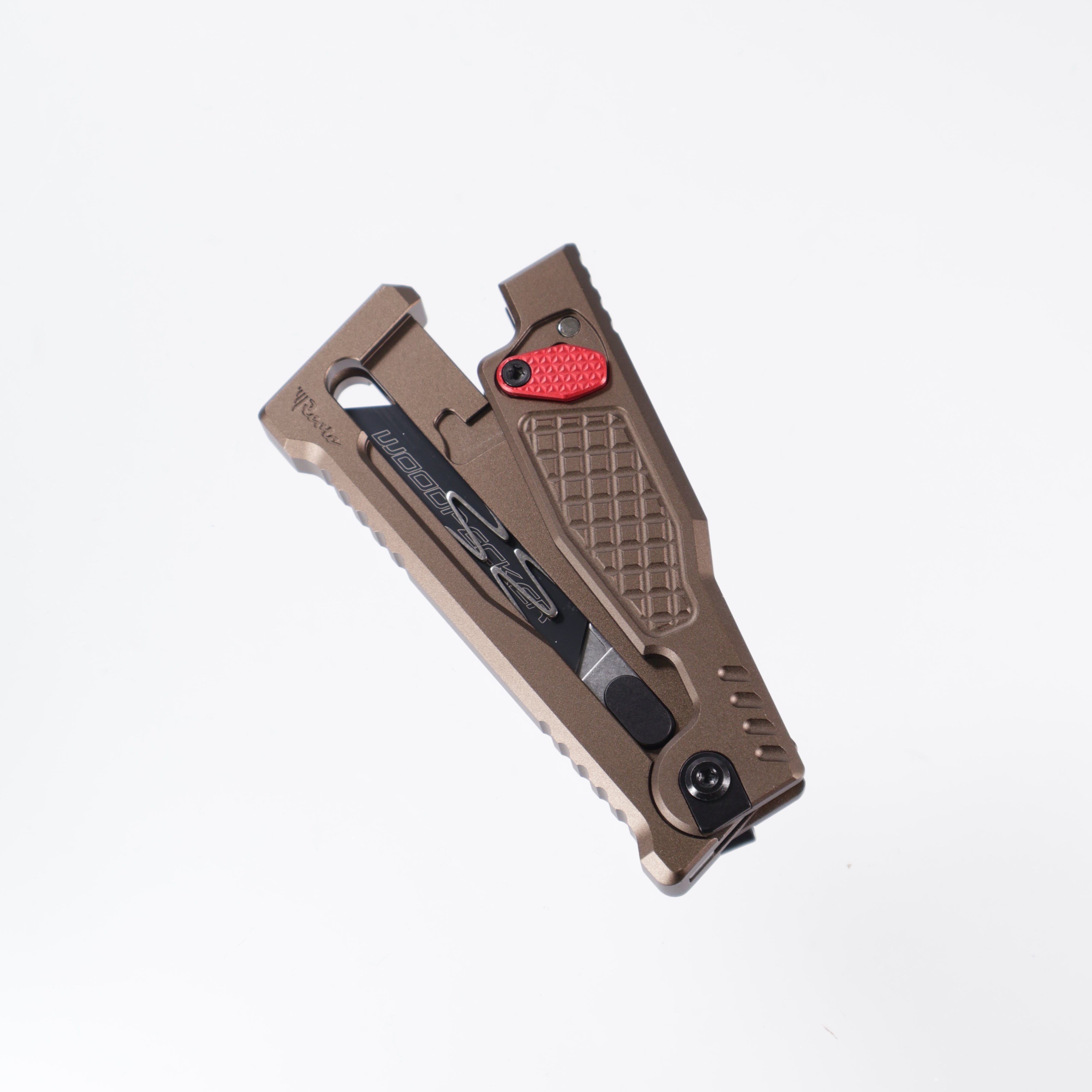 Reate EXO-U Utility - Diamond Pattern Copper, Aluminum Handle Box Cutter