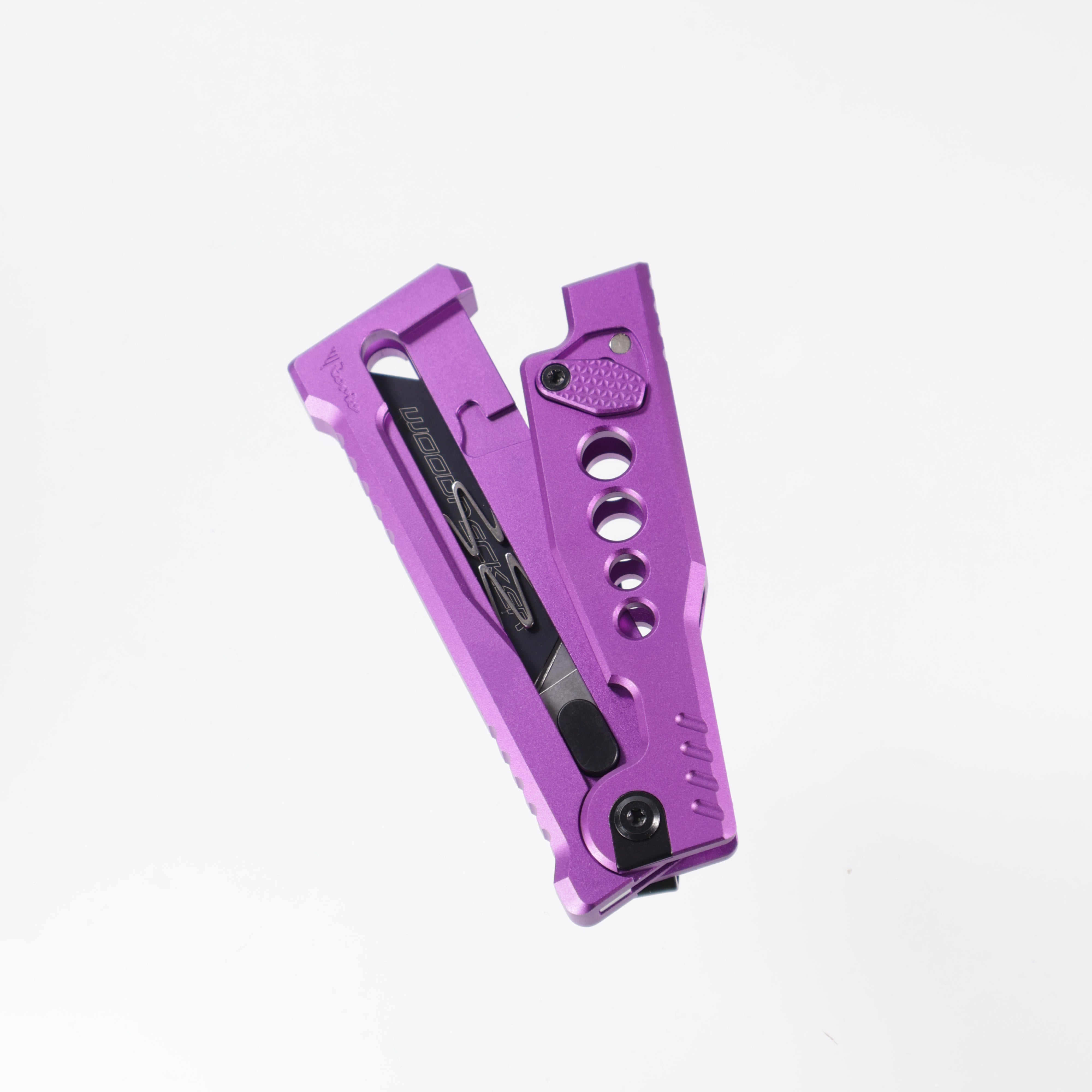 Reate EXO-U Utility - Speedhole Purple, Aluminum Handle Box Cutter