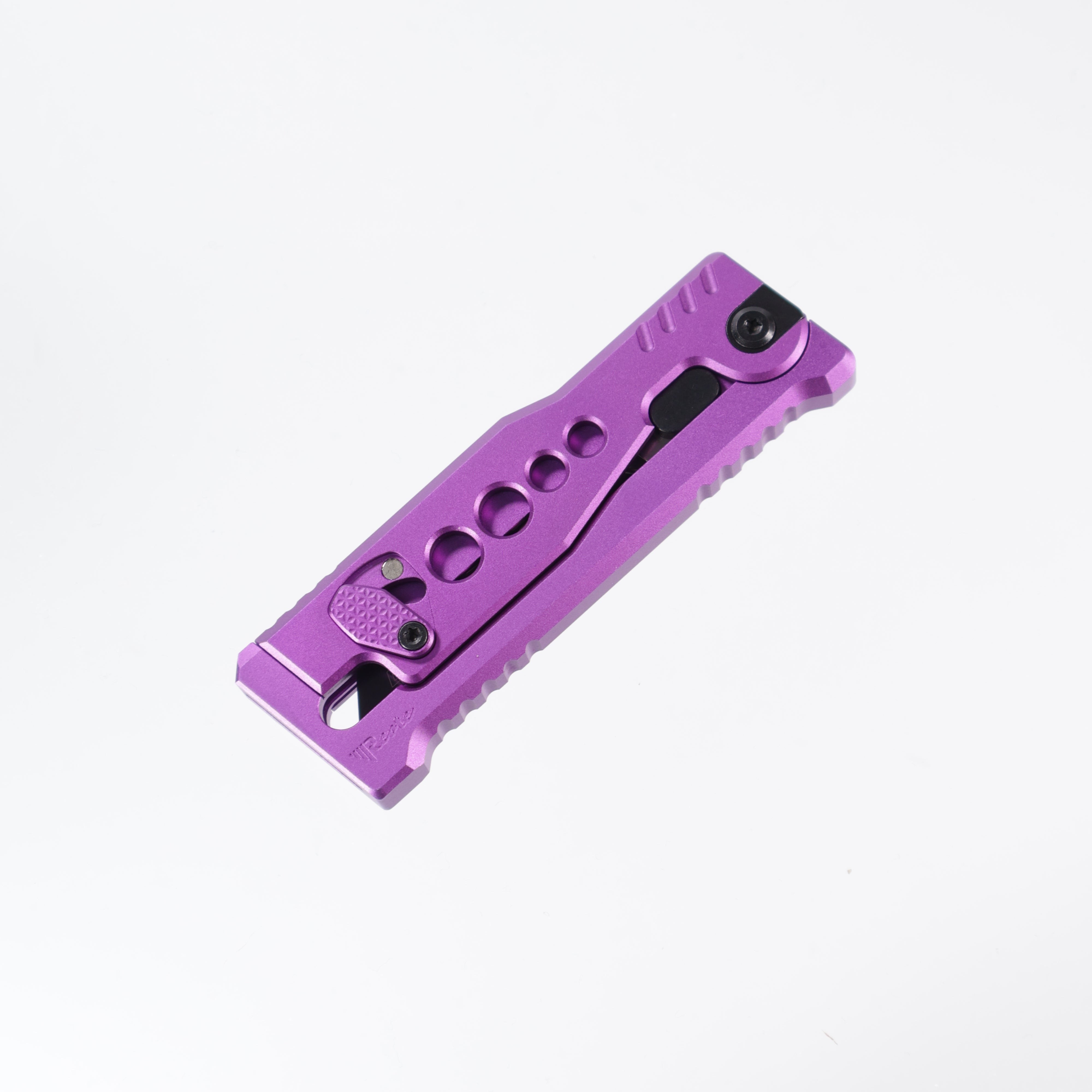 Reate EXO-U Utility - Speedhole Purple, Aluminum Handle Box Cutter