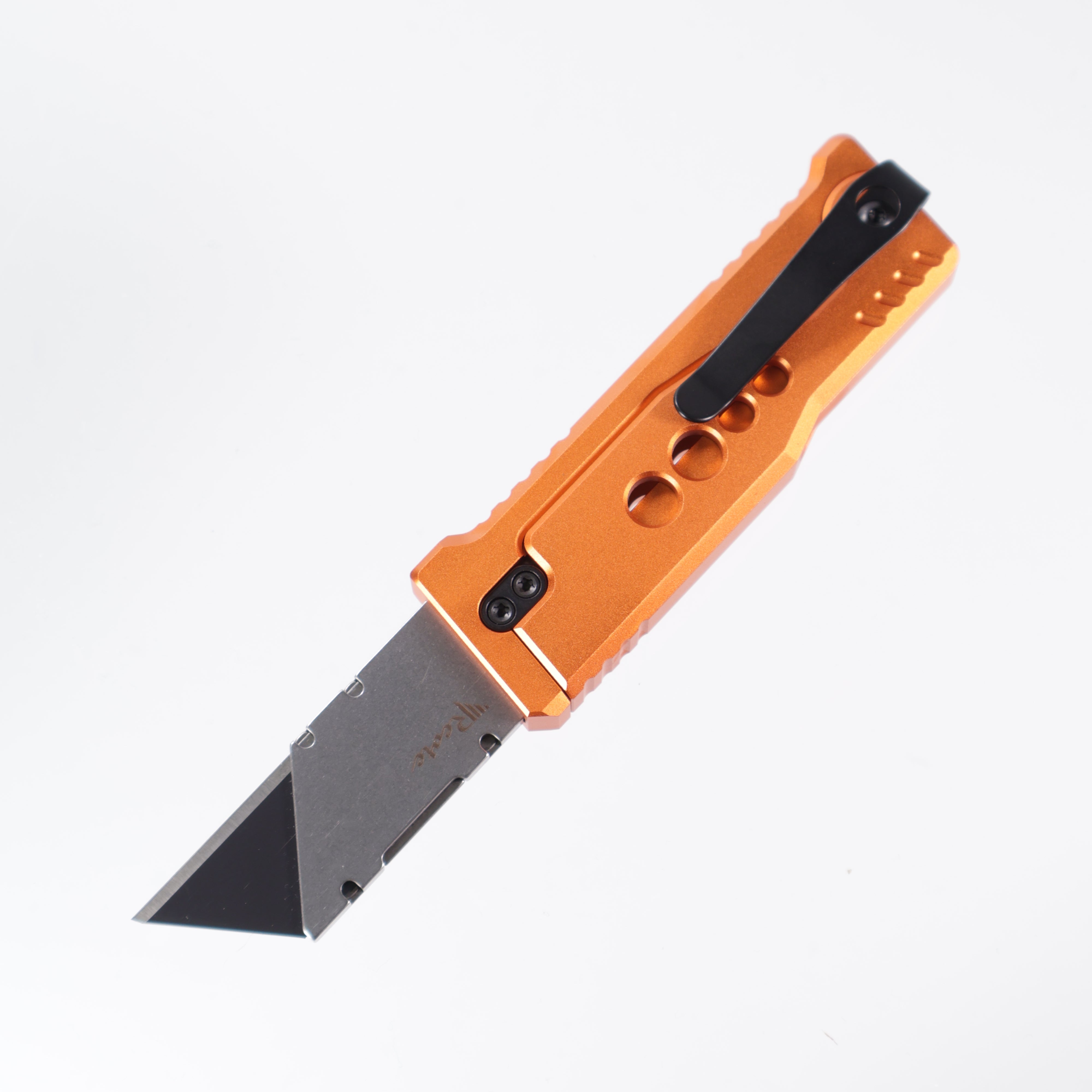 Reate EXO-U Utility - Speedhole Orange, Aluminum Handle Box Cutter