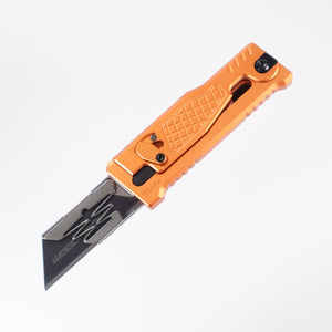 Reate EXO-U Utility - Diamond Pattern Orange, Aluminum Handle Box Cutter