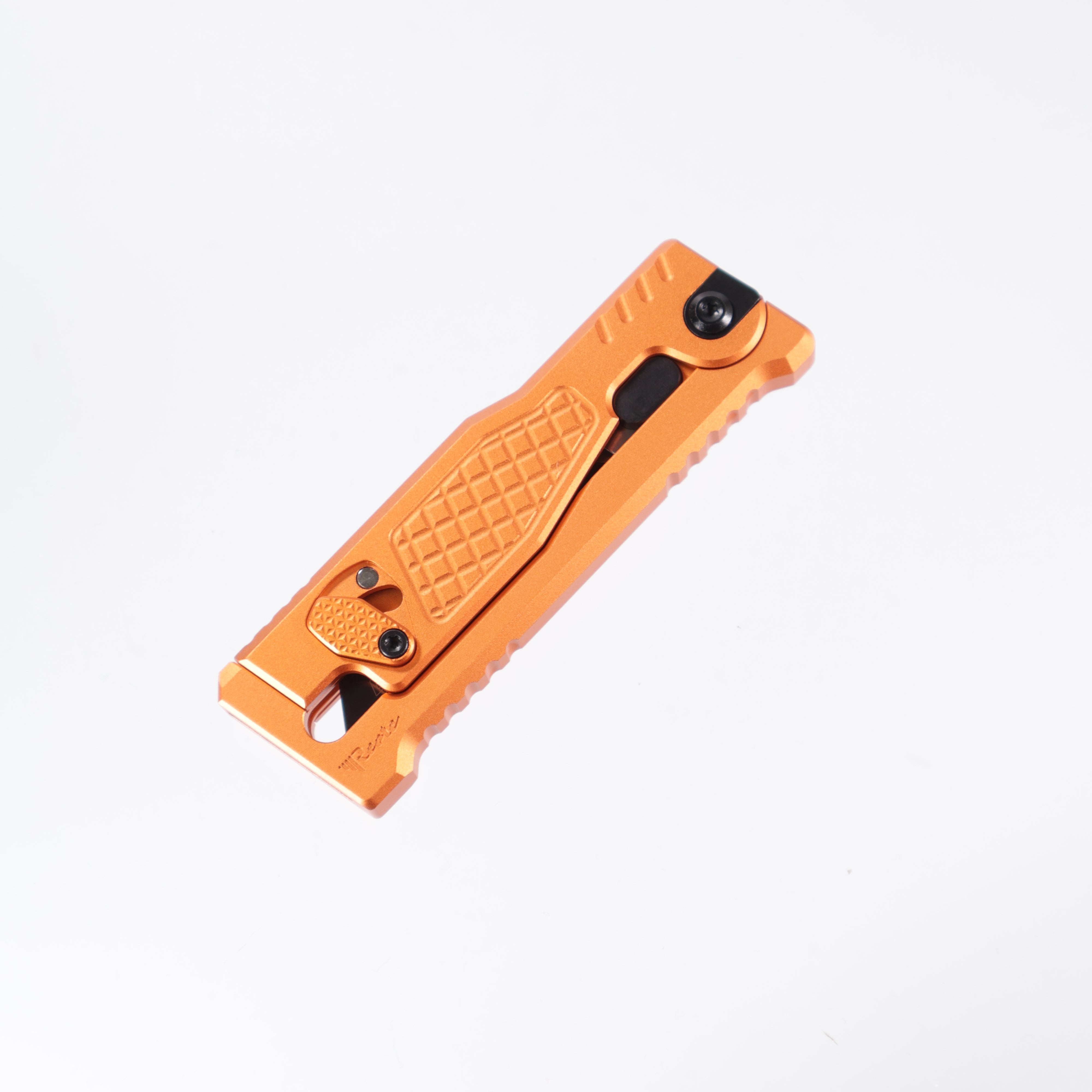 Reate EXO-U Utility - Diamond Pattern Orange, Aluminum Handle Box Cutter