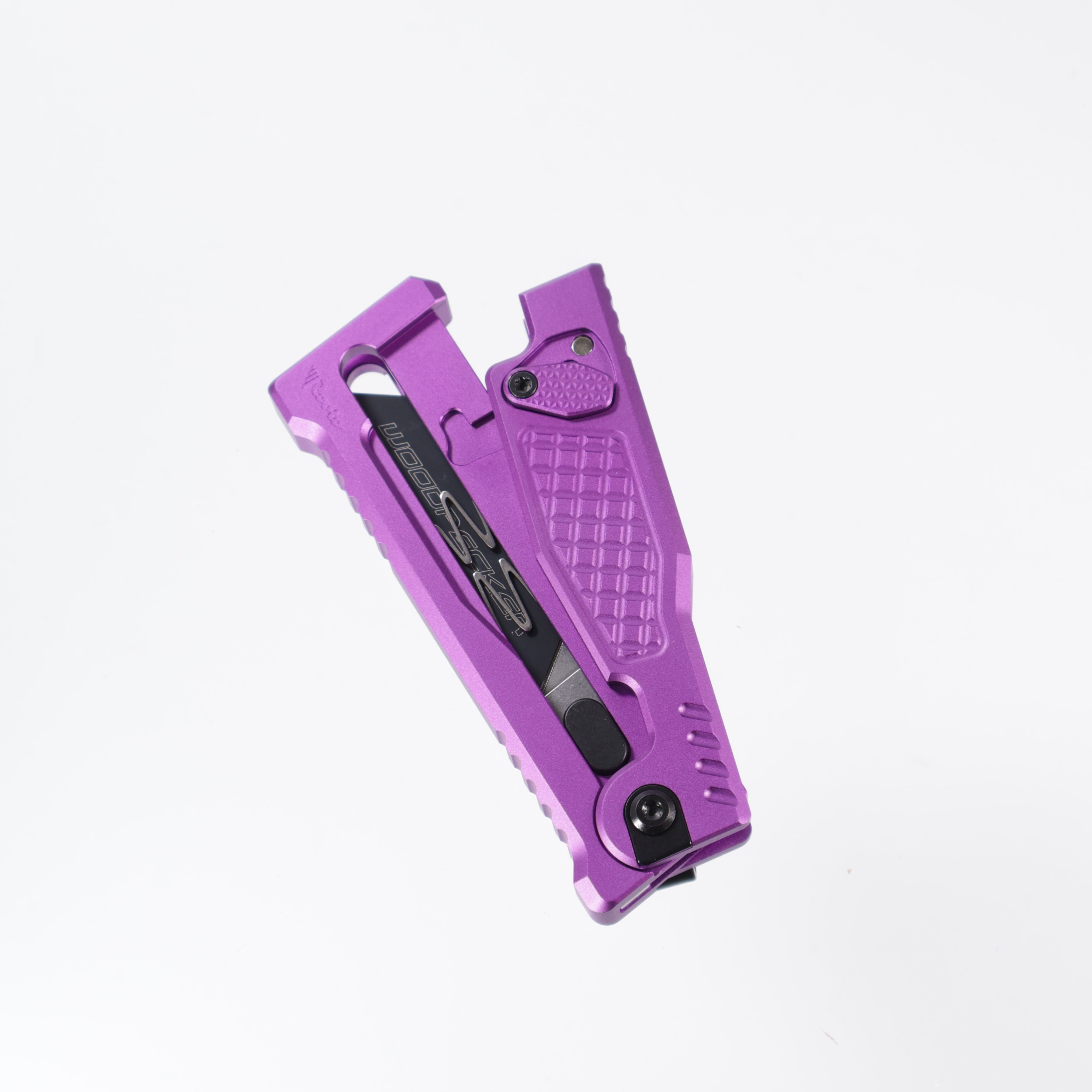 Reate EXO-U Utility - Diamond Pattern Purple, Aluminum Handle Box Cutter