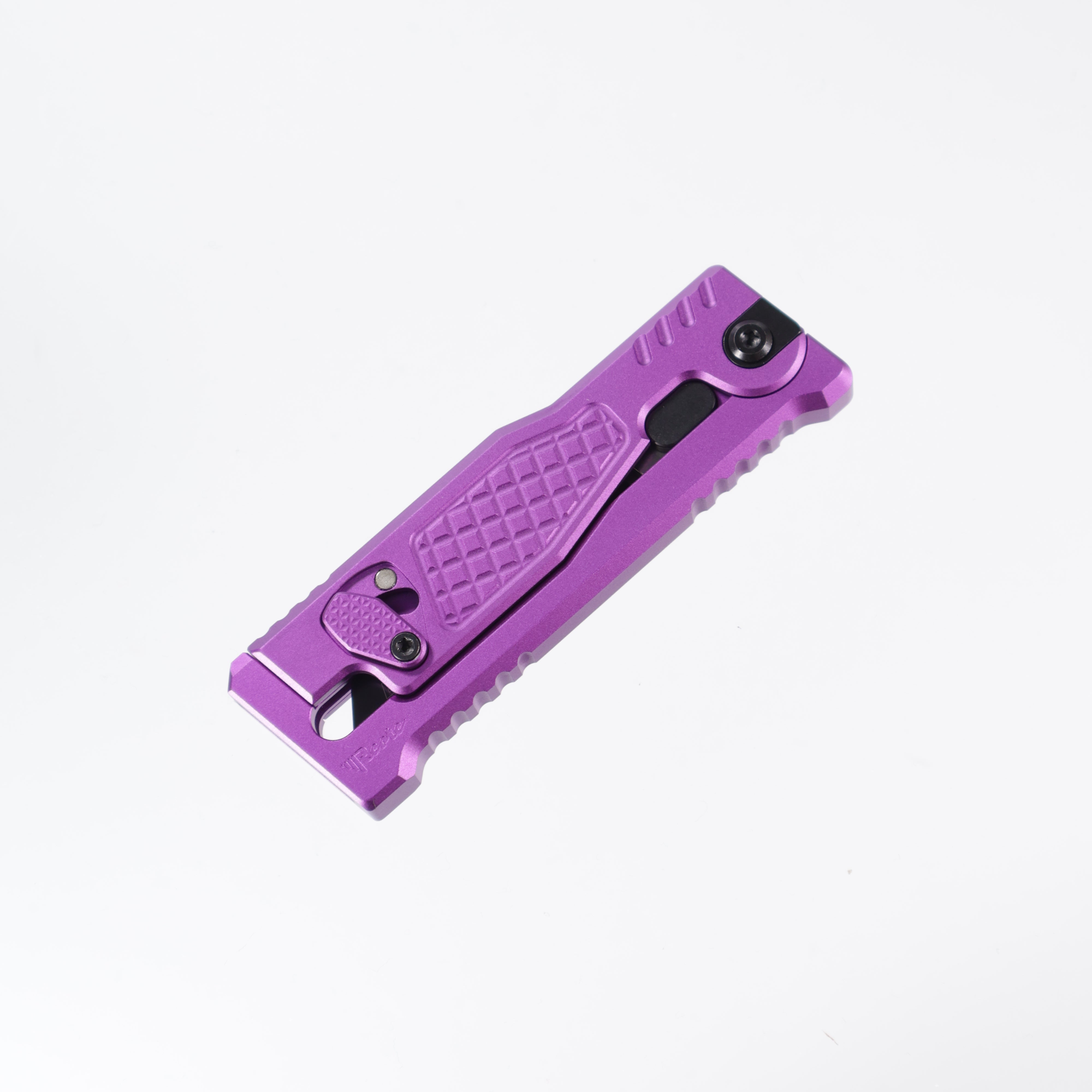 Reate EXO-U Utility - Diamond Pattern Purple, Aluminum Handle Box Cutter