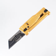 Reate EXO-U Utility - Diamond Pattern Gold, Aluminum Handle Box Cutter