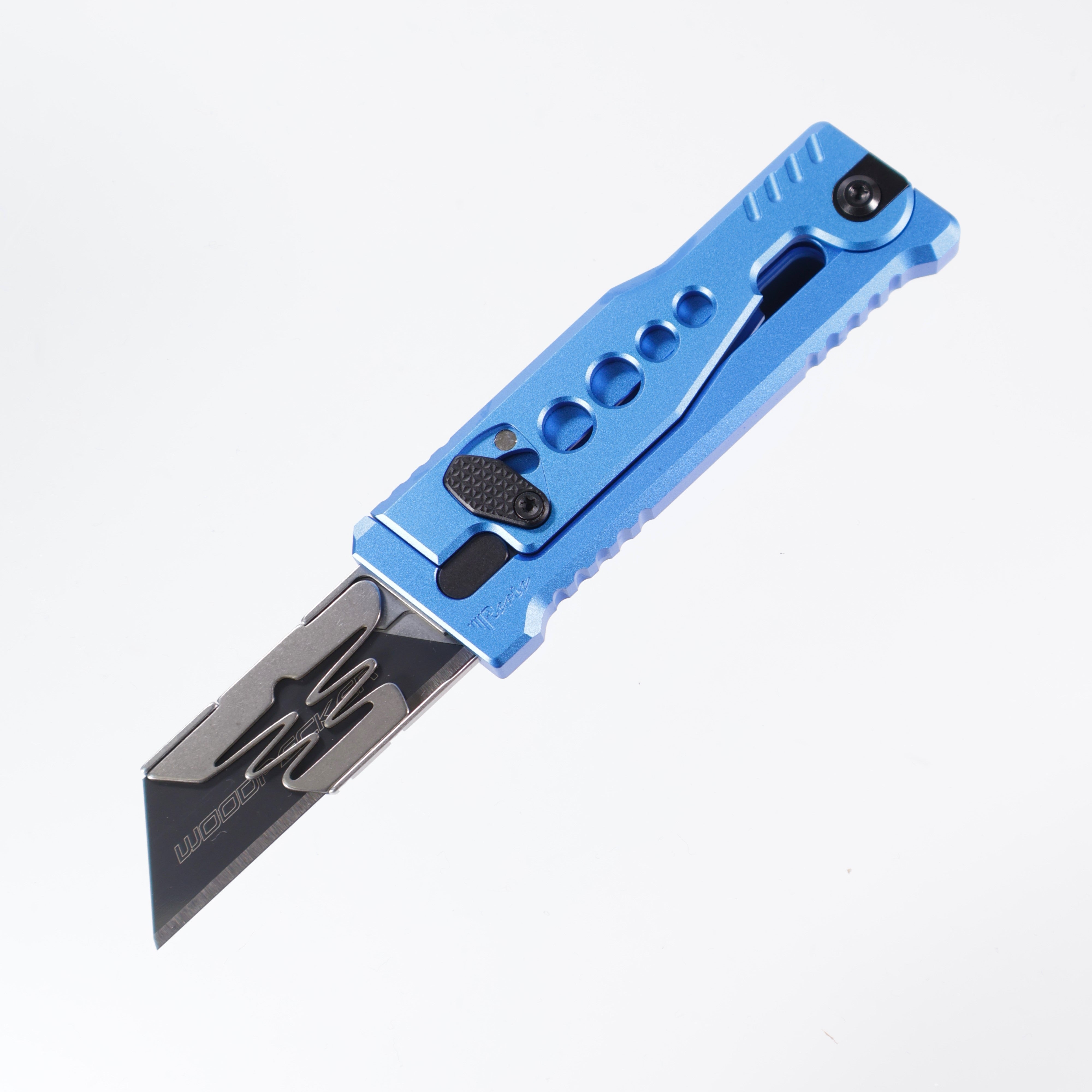 Exoblade Cutter Reate EXO-U Utility - Speedhole Dark Blue, Aluminum Handle Box Cutter ...