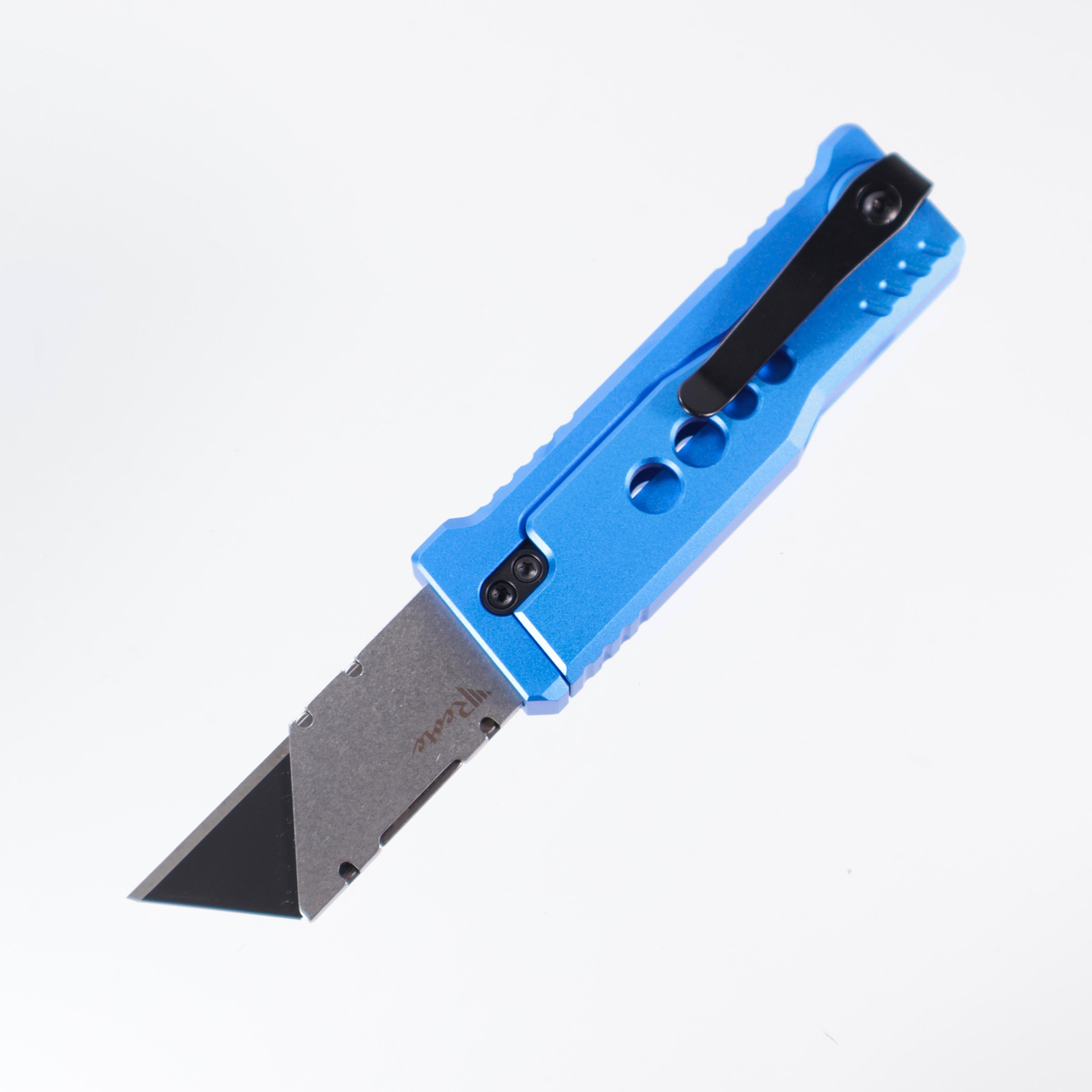 Reate EXO-U Utility - Speedhole Dark Blue, Aluminum Handle Box Cutter