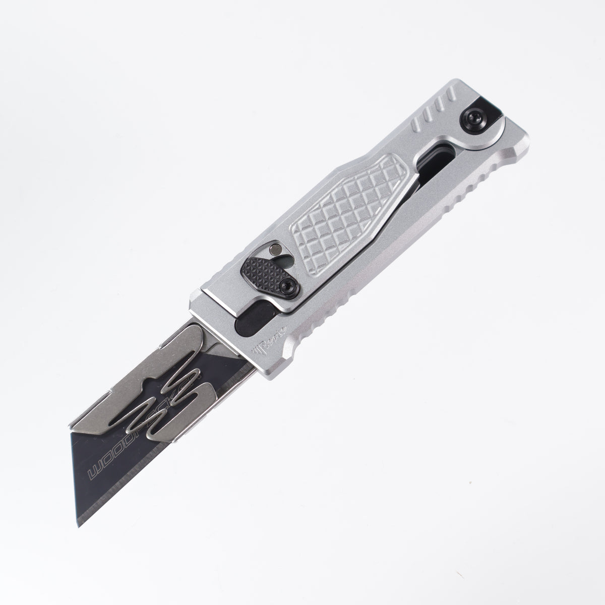 Exoblade Cutter Reate EXO-U Utility - Diamond Pattern Silver, Aluminum Handle Box Cutt ...